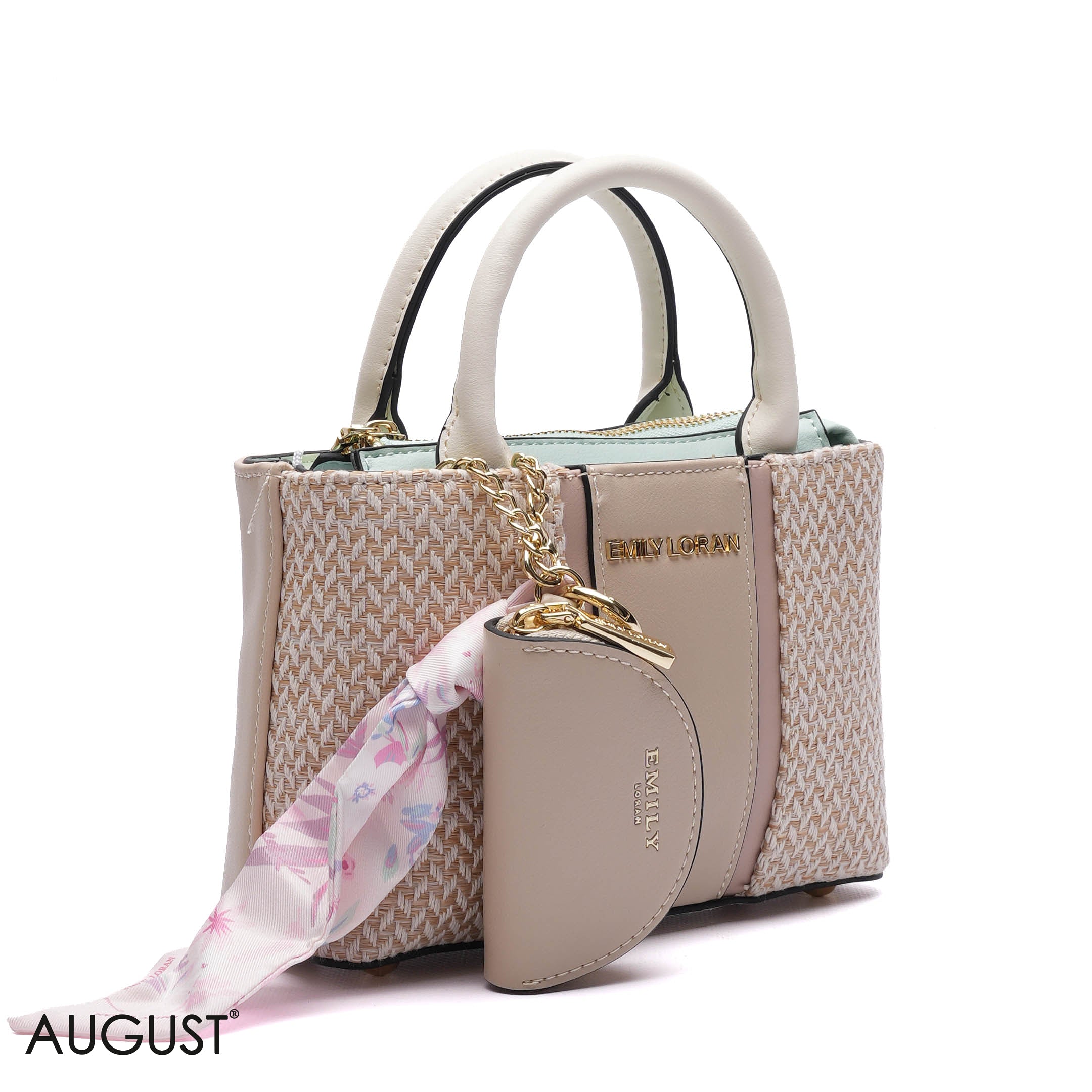 PANELLED HANDBAG WITH COIN POUCH - SMALL
