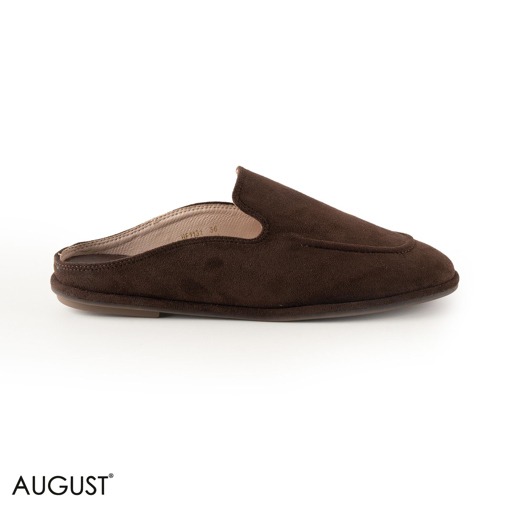 BROWN SUEDE LEATHER WITH THIN SLIPPERS
