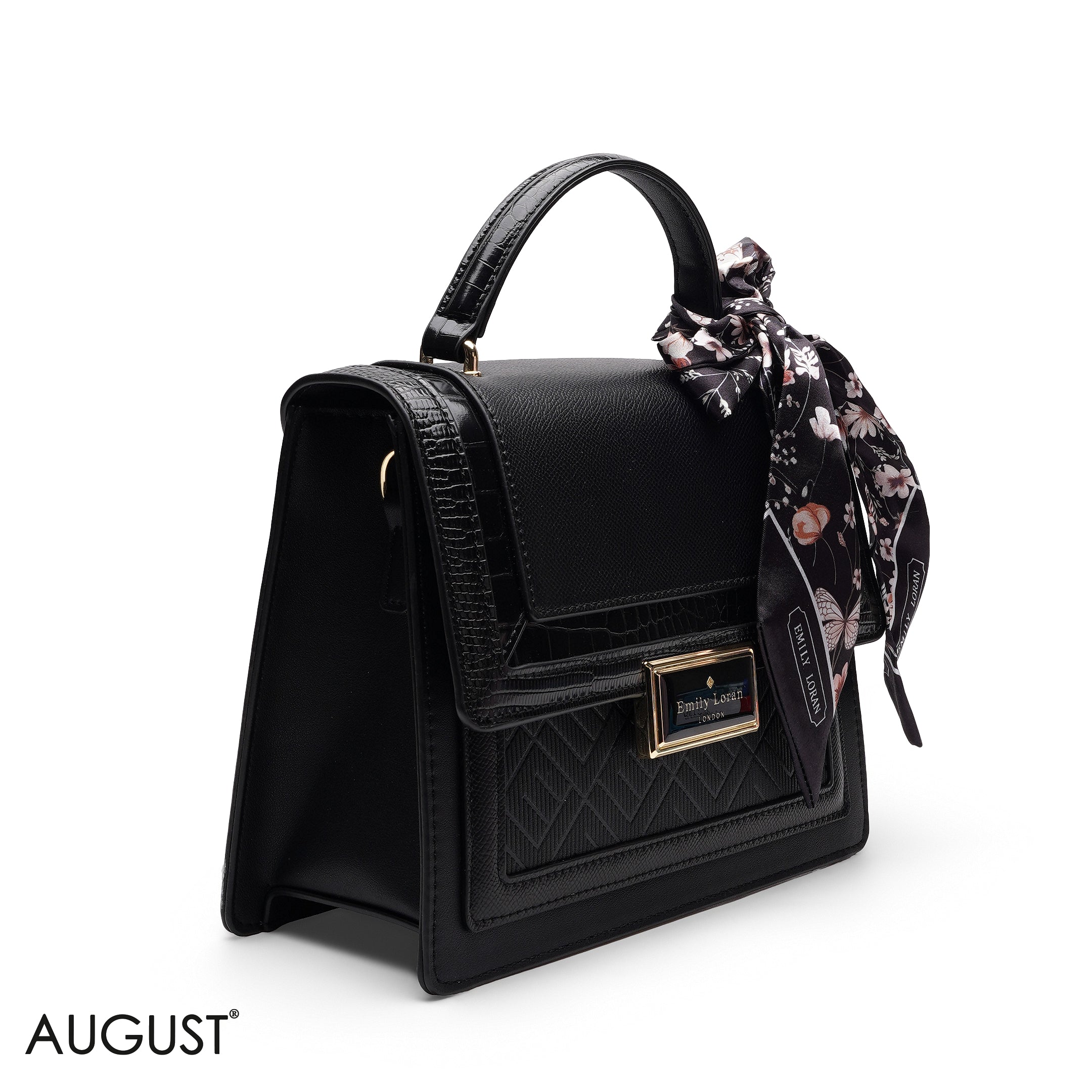 TEXTURED QUILTED SCARF TOP HANDLE BAG