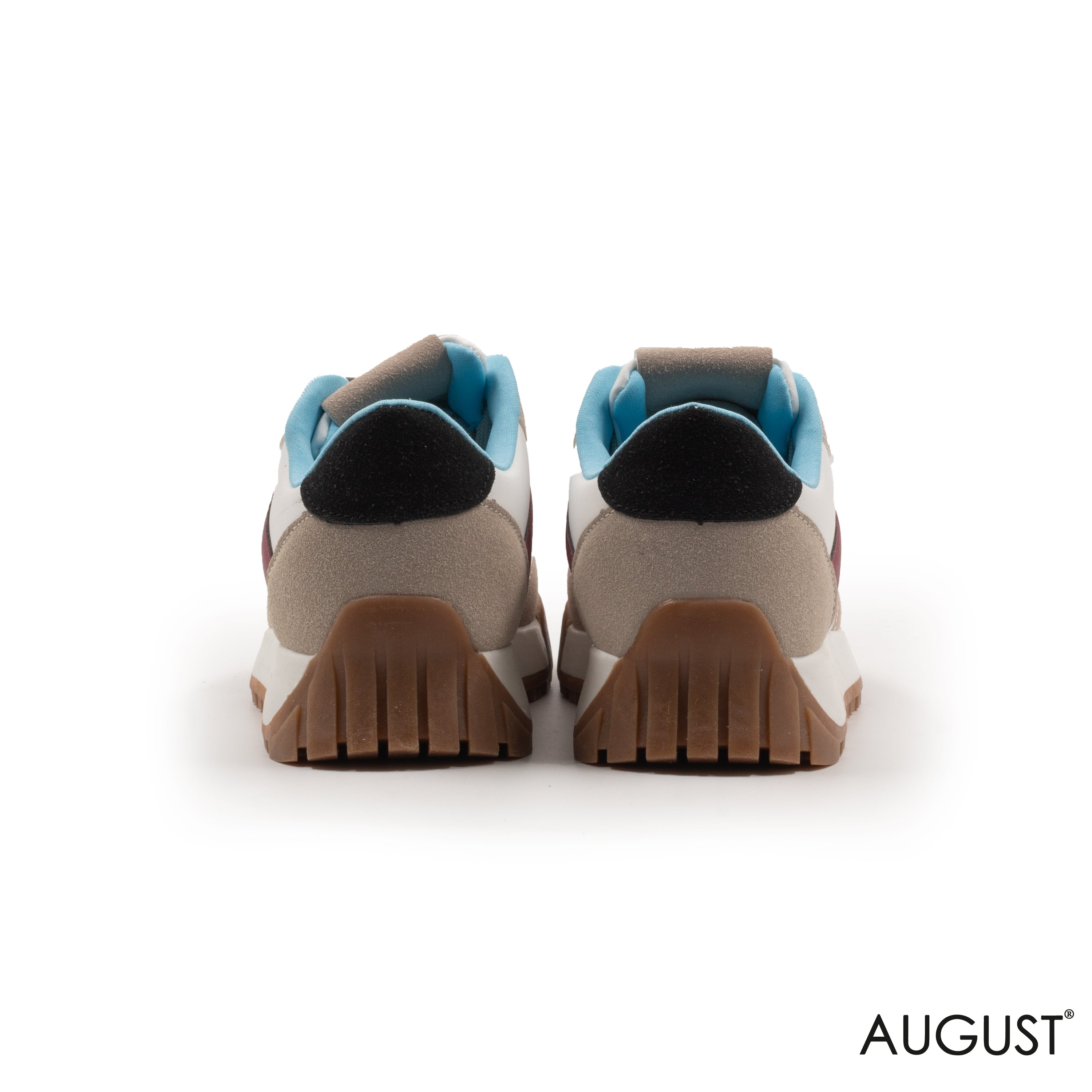 SNEAKERS NYLON-BLEND AND TRIMMED WITH LEATHER AND SUEDE RUBBER SOLE