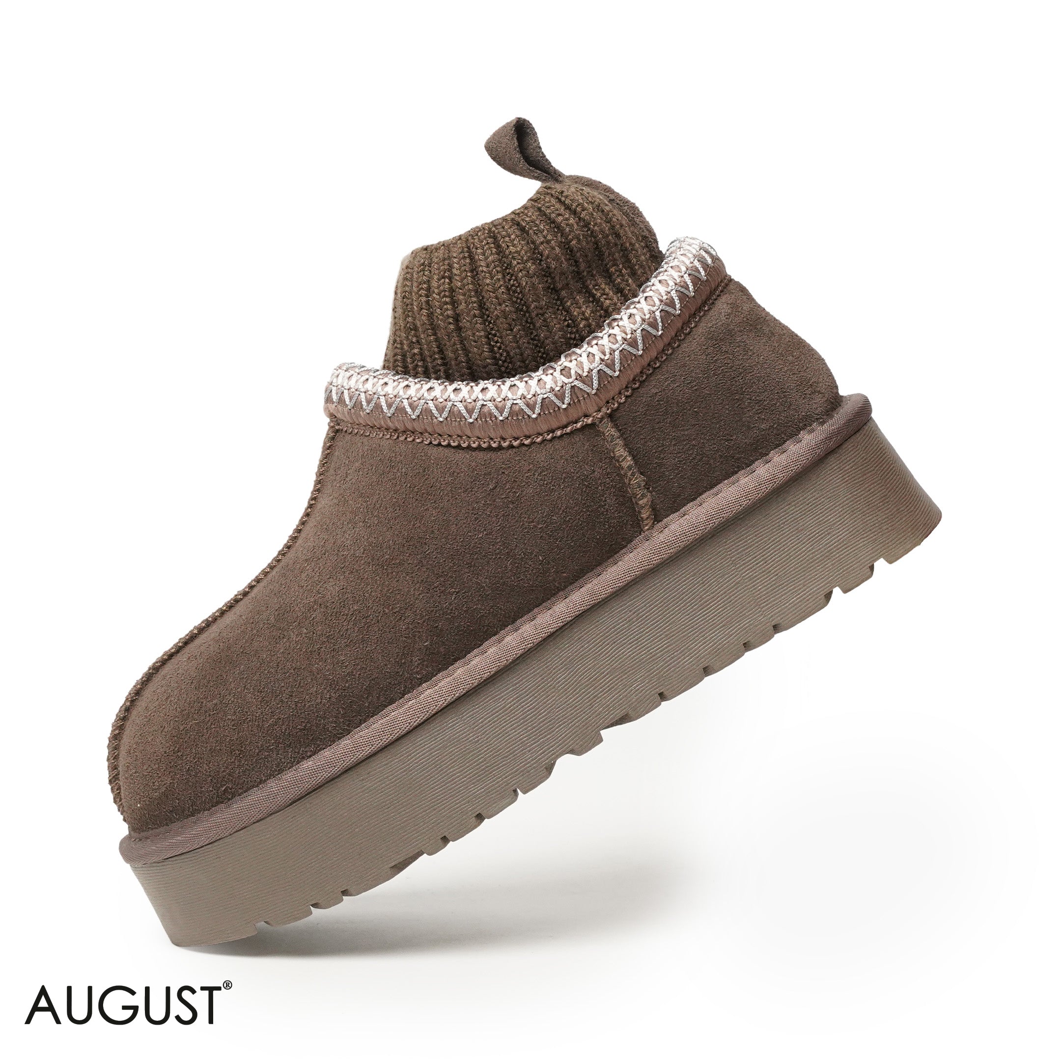 TAUPE SUEDE LEATHER WITH SOCK ANKLE UGGS