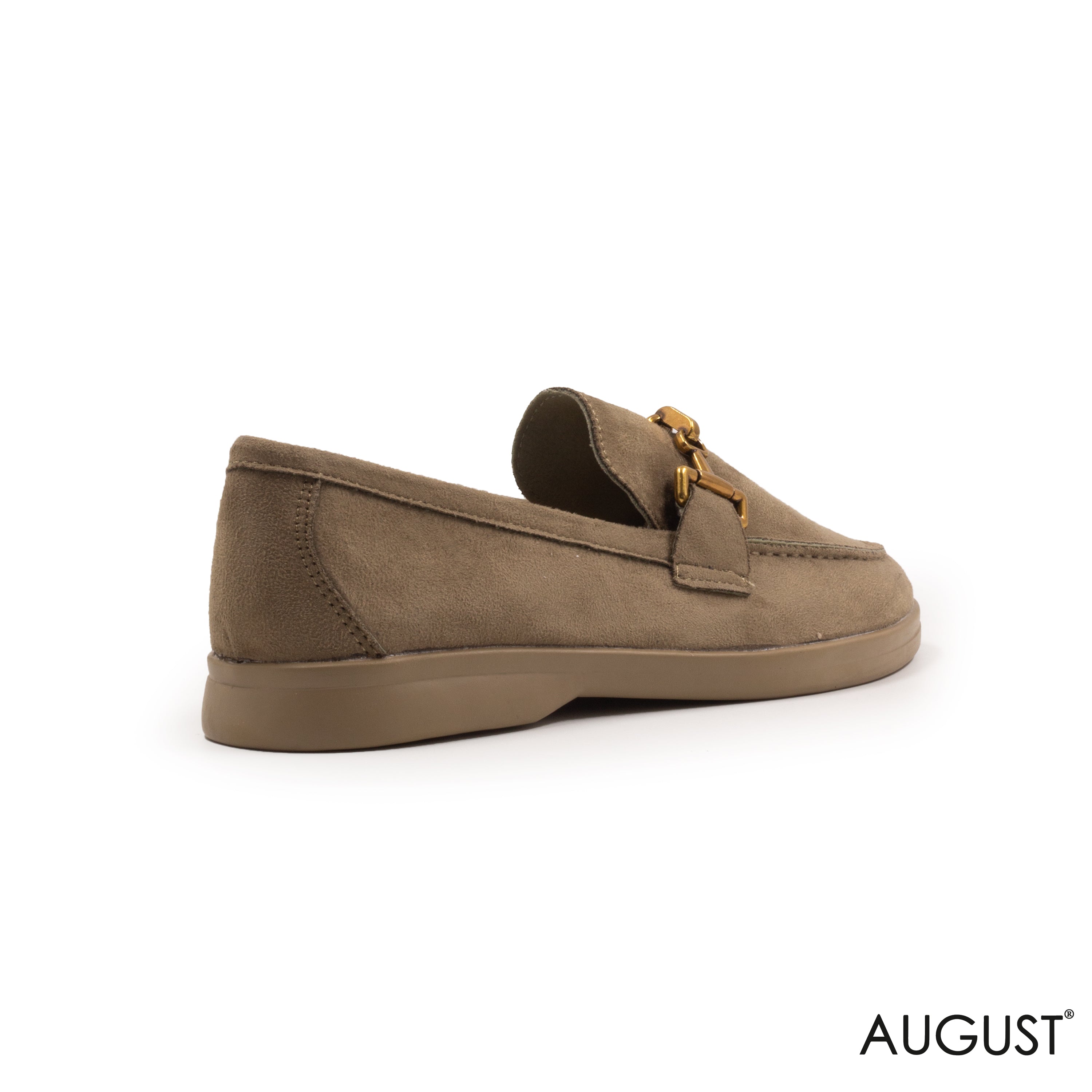 SPLIT CHAMOIS LOAFERS WITH BUCKLE