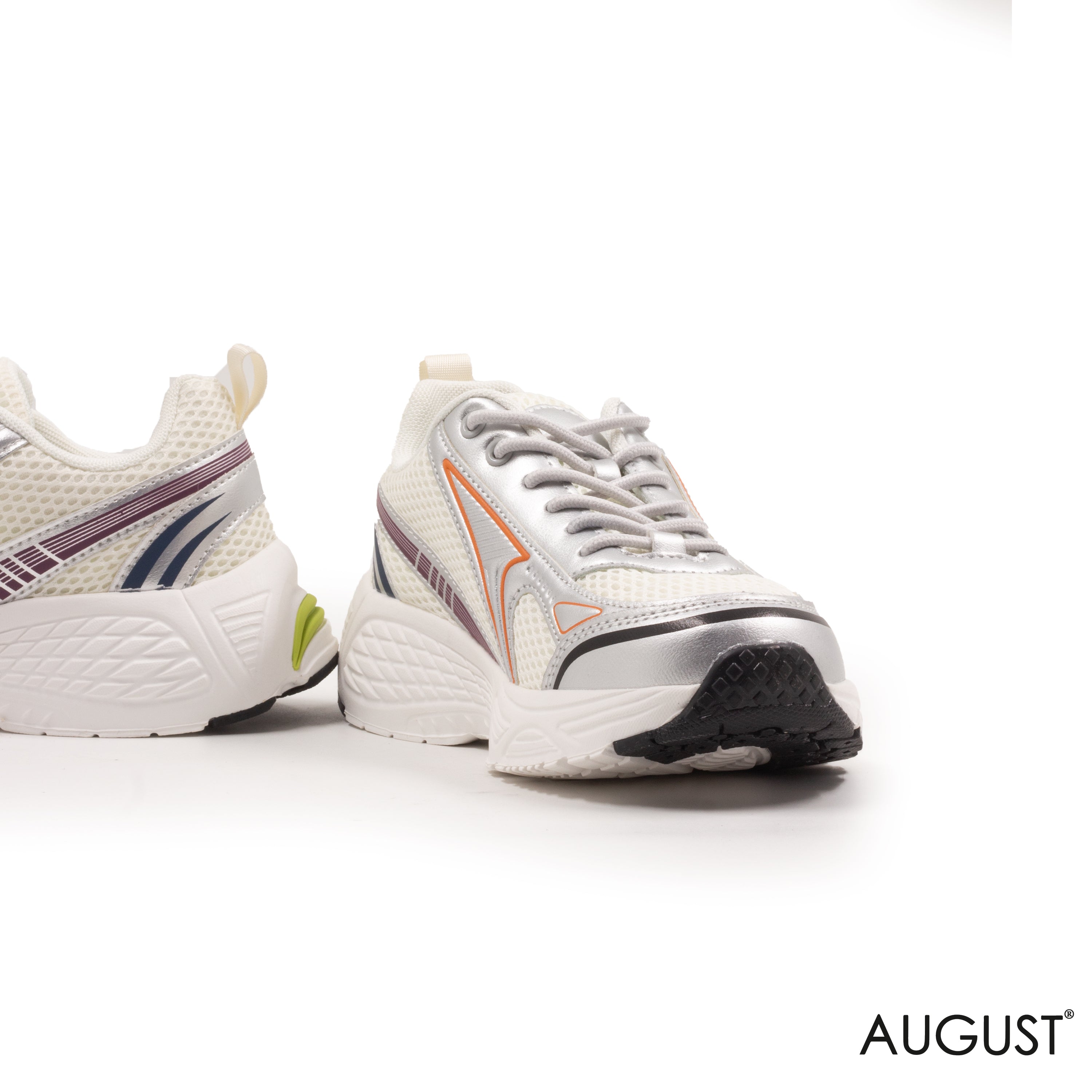 MIXED- COLOR LEATHER SNEAKERS WITH RUBBER SOLE