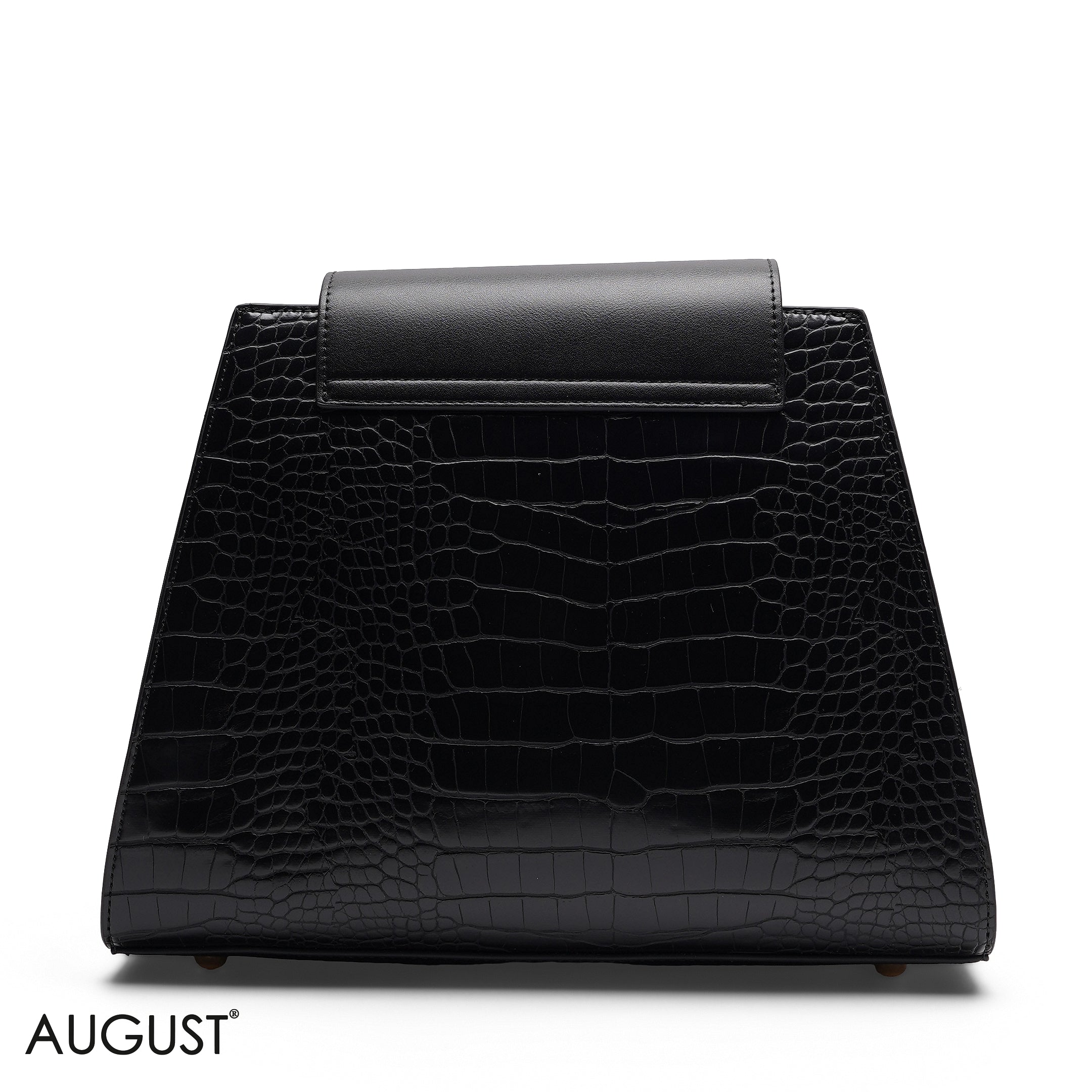 STRUCTURED LEATHER TOTE WITH DETACHABLE POUCH