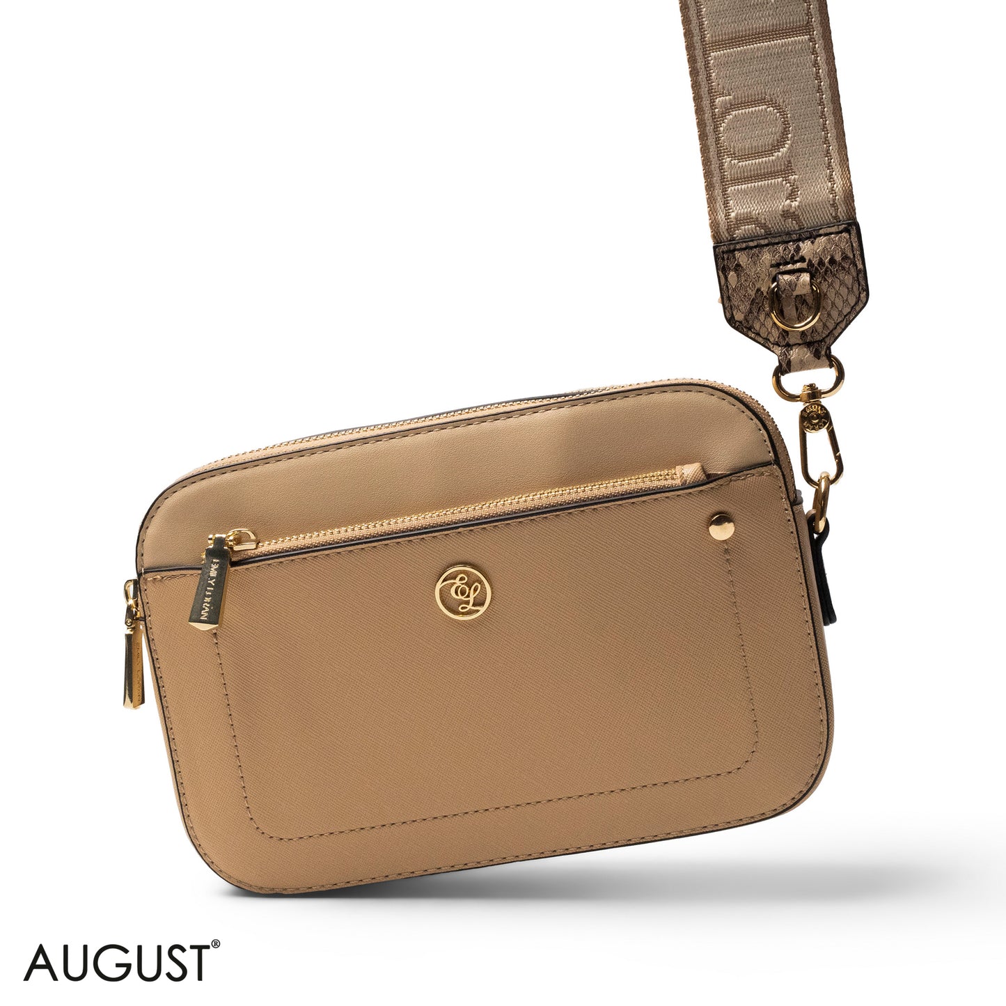 LEATHER CROSSBODY WITH DETAIL CROC TOUCH - SMALL