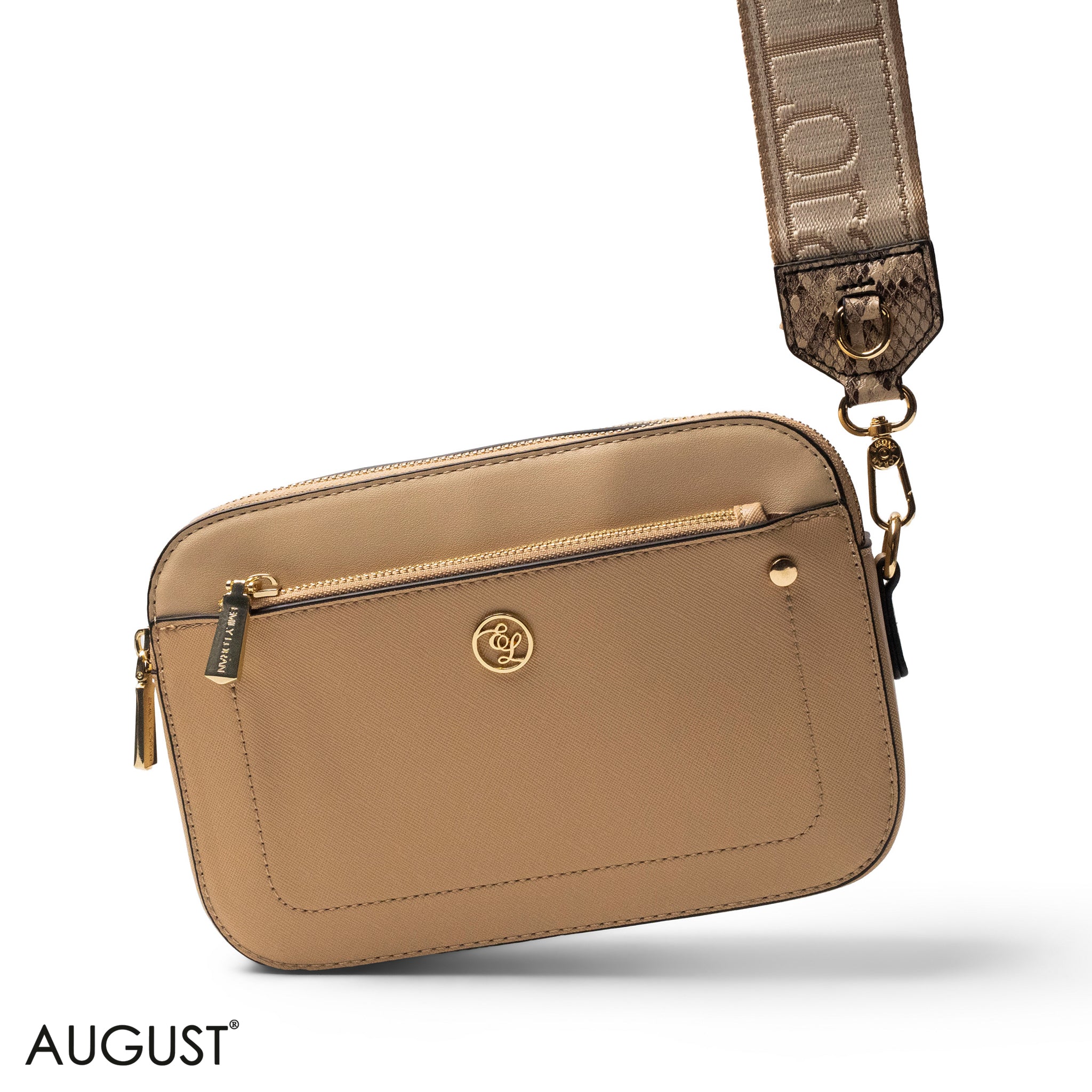 LEATHER CROSSBODY WITH DETAIL CROC TOUCH - SMALL