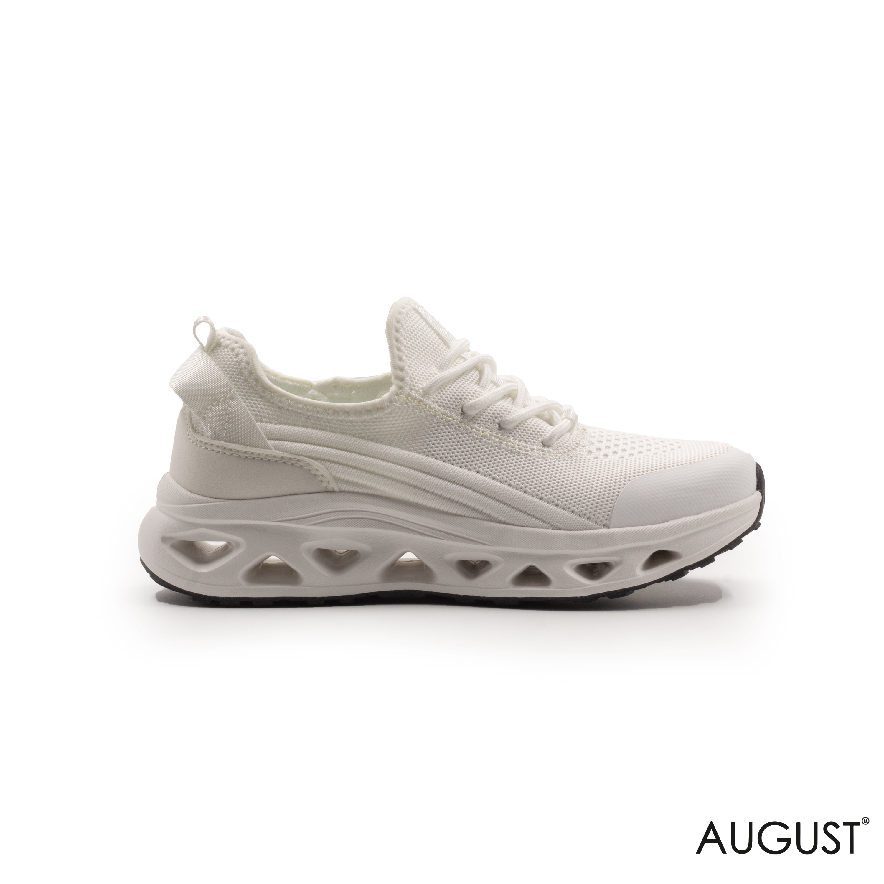 KNIT UPPER SNEAKERS CUSHIONED MIDSOLE, RUBBER OUTSOLE