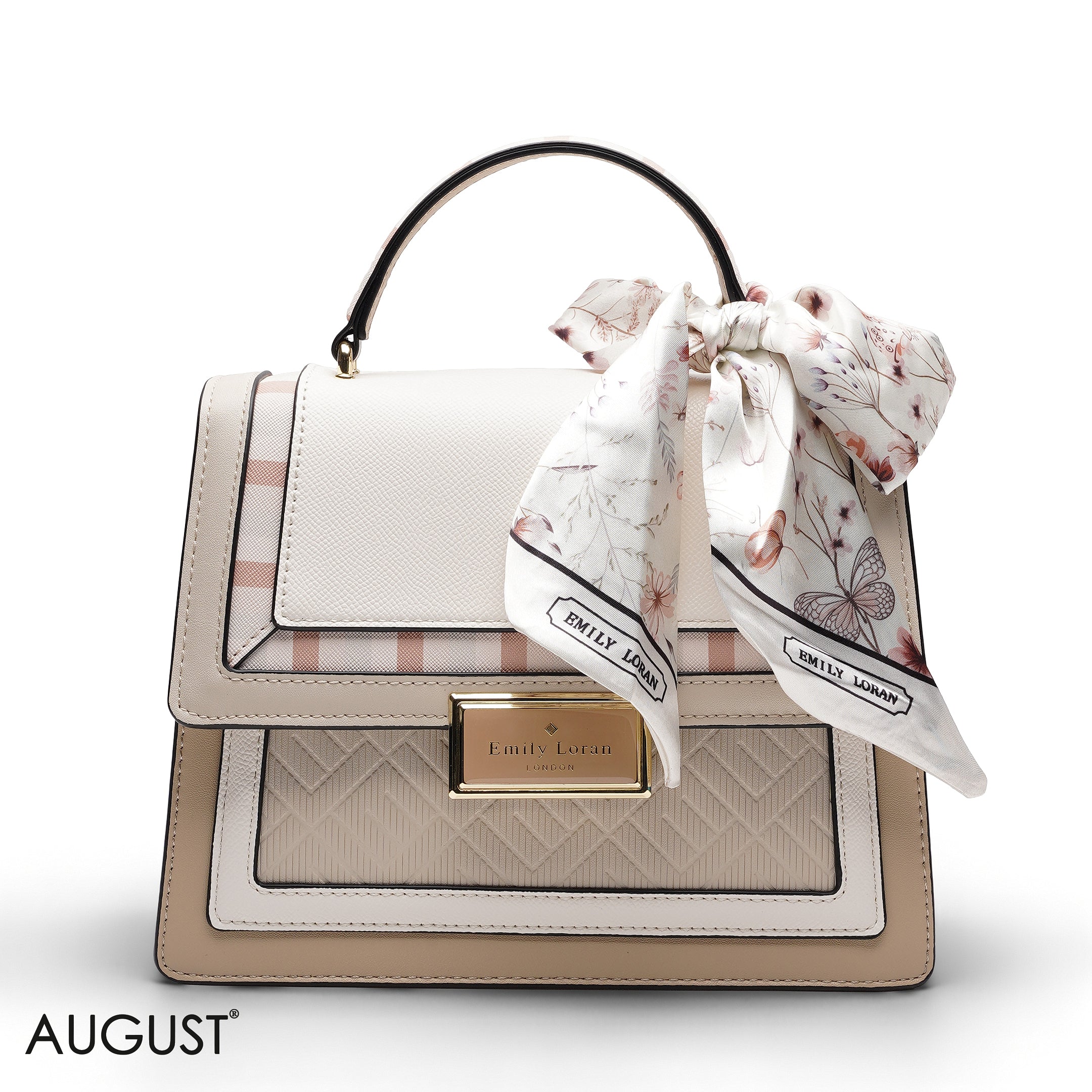 TEXTURED QUILTED SCARF TOP HANDLE BAG