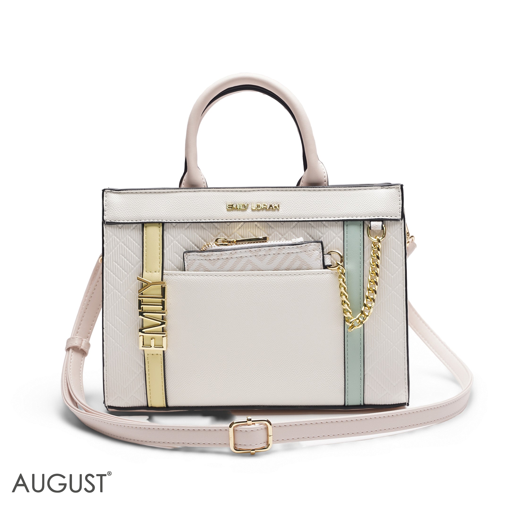 EMILY MULTI-COLOUR TEXTURED TOTE BAG - MED