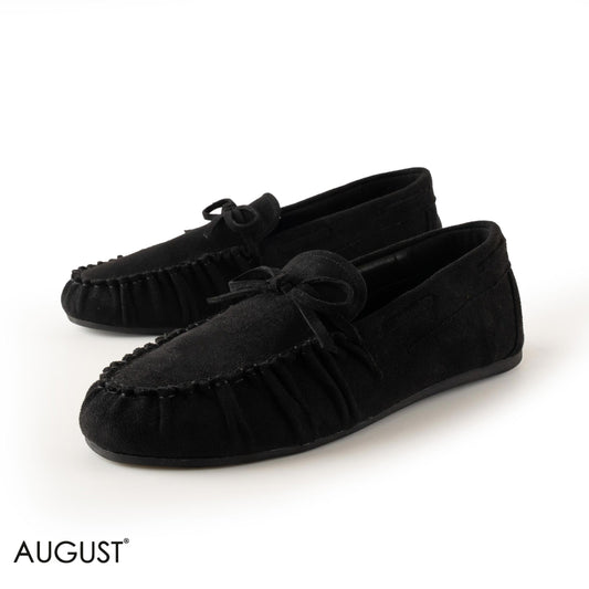 BLACK SUEDE LEATHER WITH MINI BOW