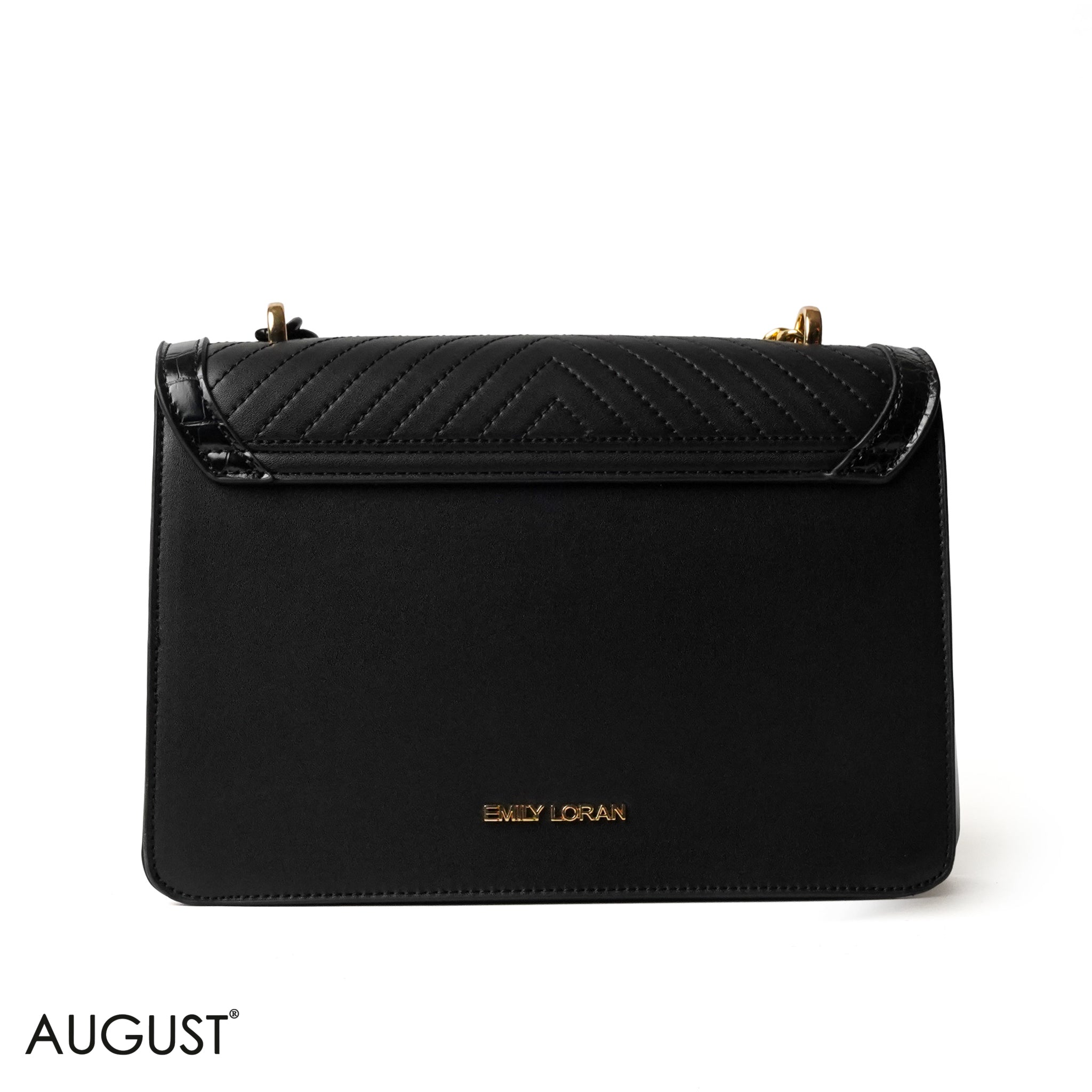 BLACK CROSS BAG WITH SIMPLE BUFF DETAIL - MED