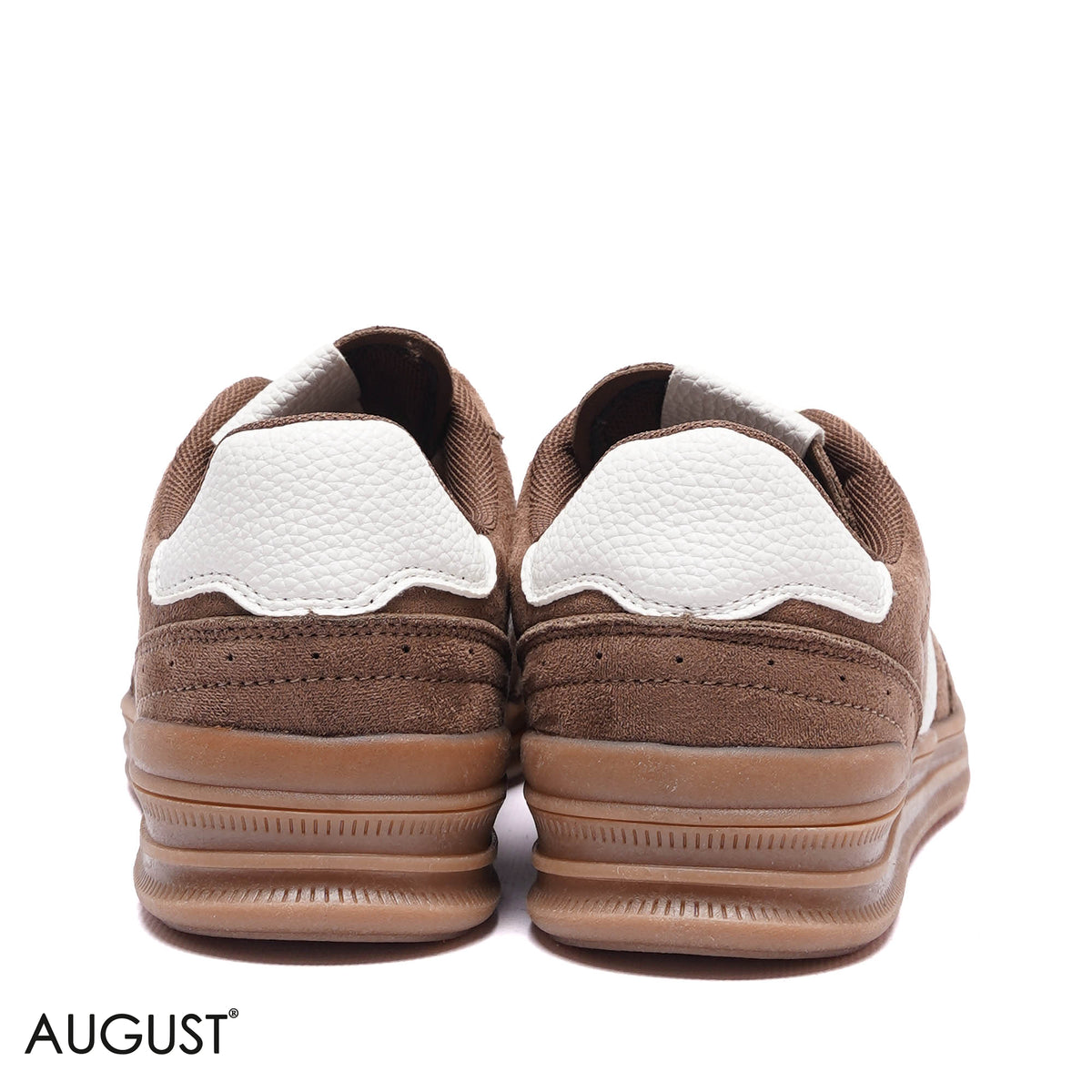 WHITE STRIPE SUEDE SNEAKERS