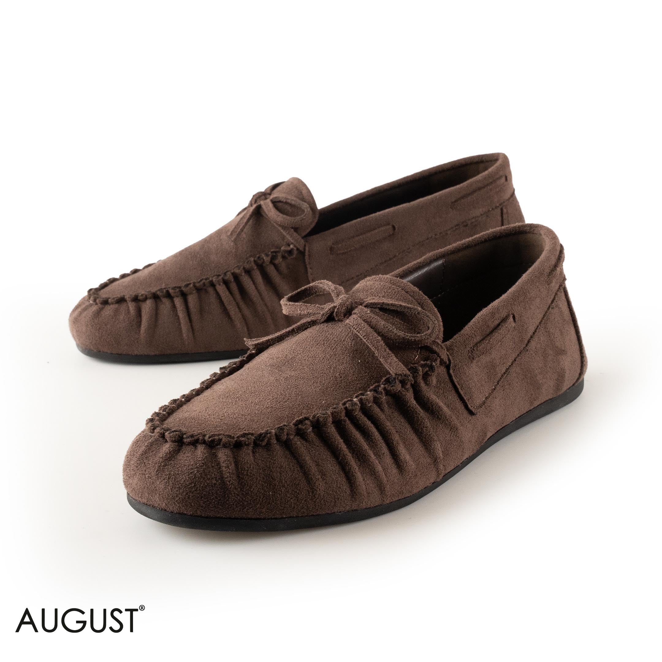 BROWN SUEDE LEATHER WITH MINI BOW