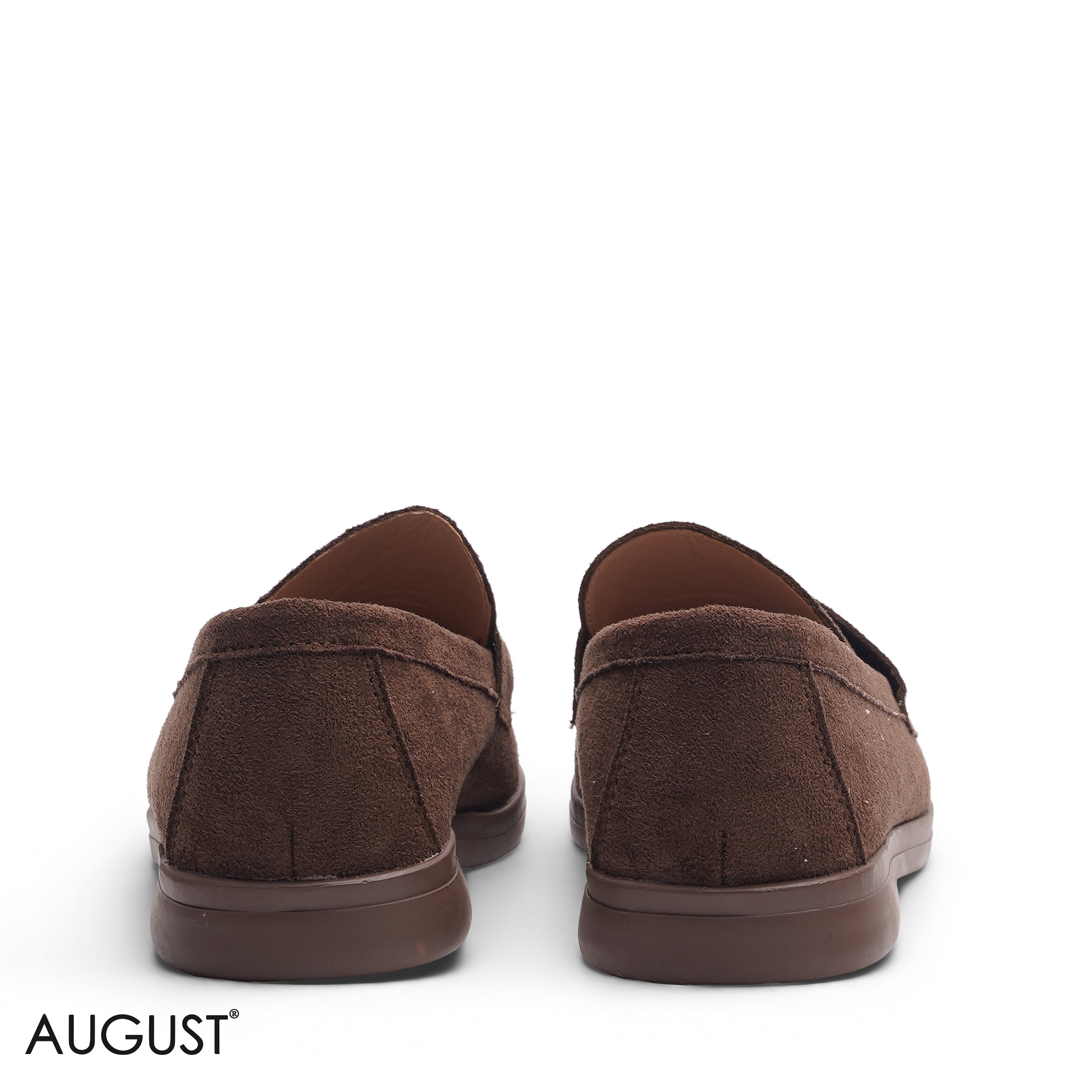COFFEE SUEDE LEATHER PENNY LOAFERS