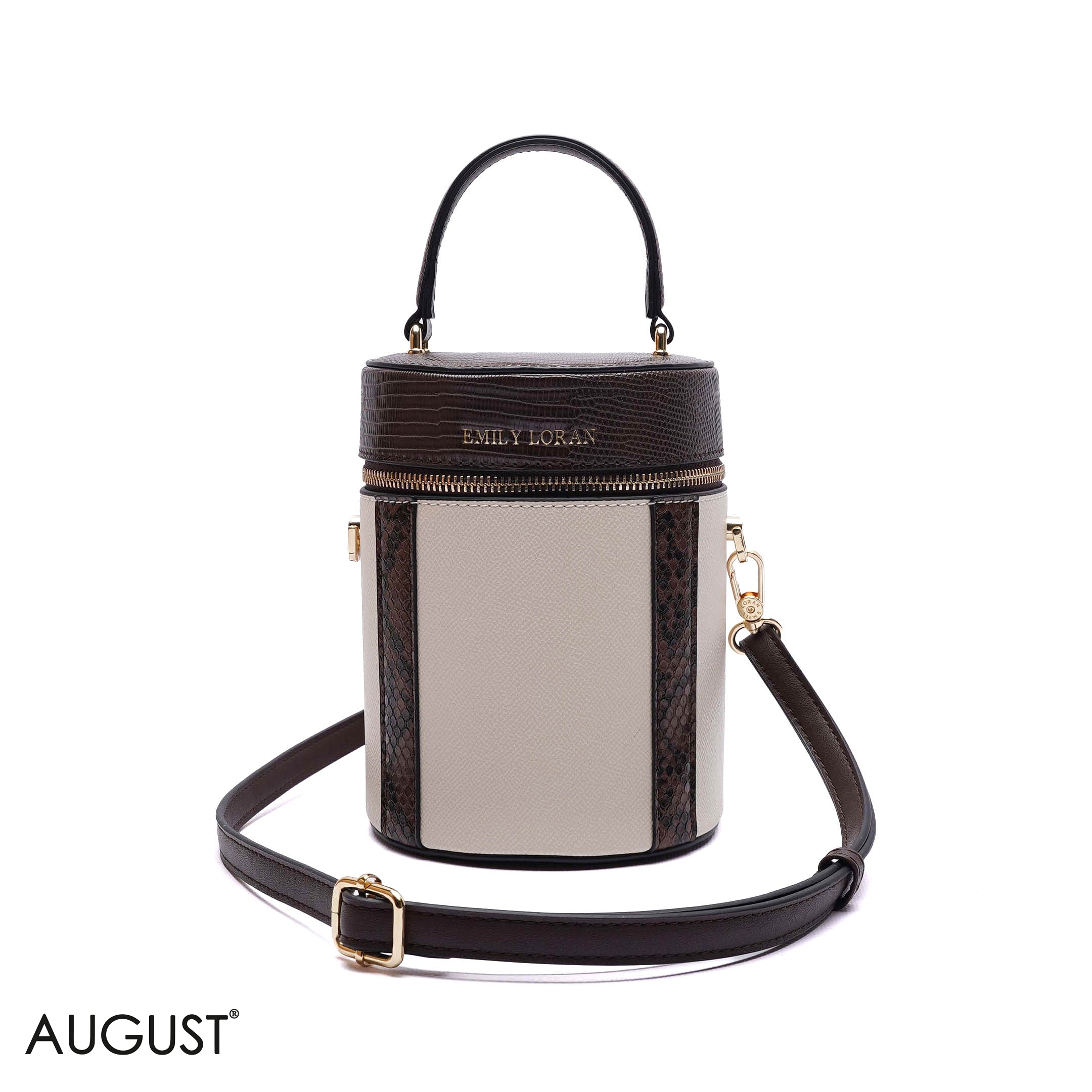 ELEGANT STRUCTURED CYLINDER VANITY BAG