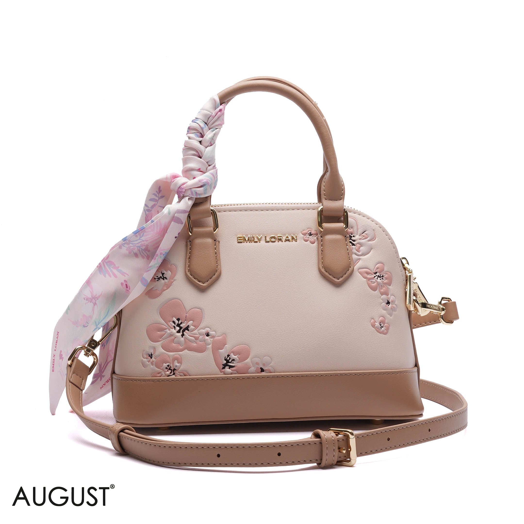 FLORAL DOME HANDBAG WITH SCARF