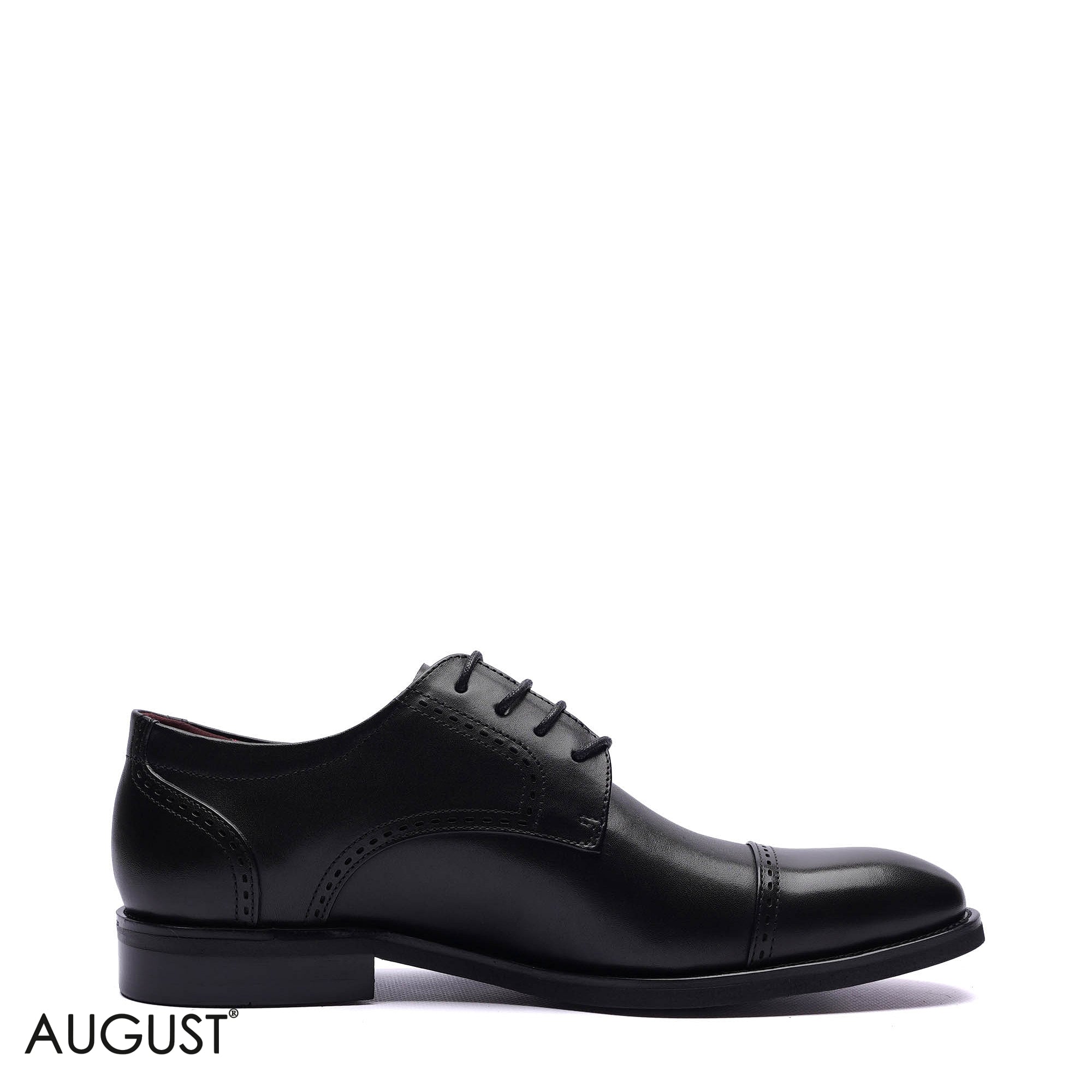 Premium Leather Formal Cap-Toe Derby Shoes