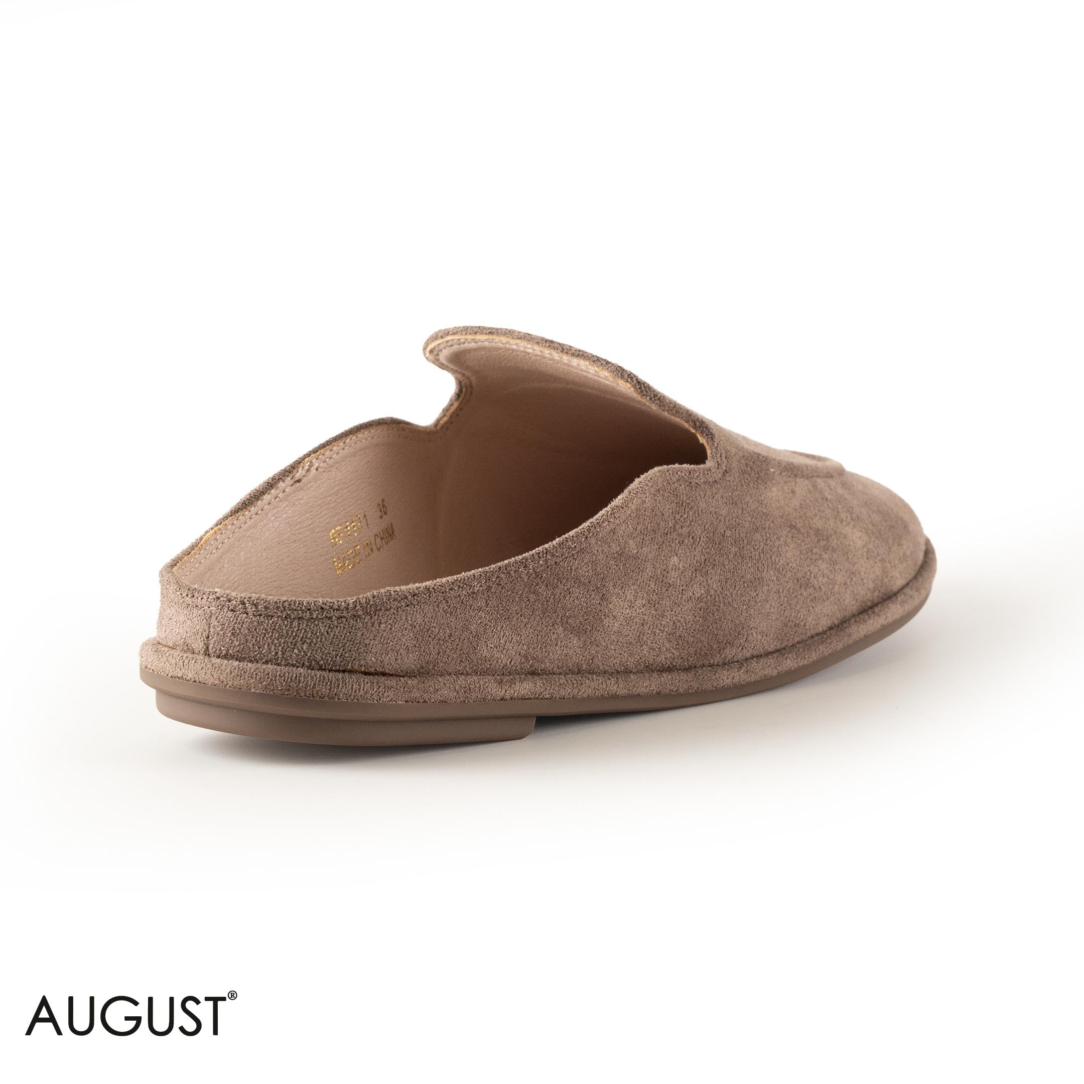 KHAKI SUEDE LEATHER WITH THIN SLIPPERS