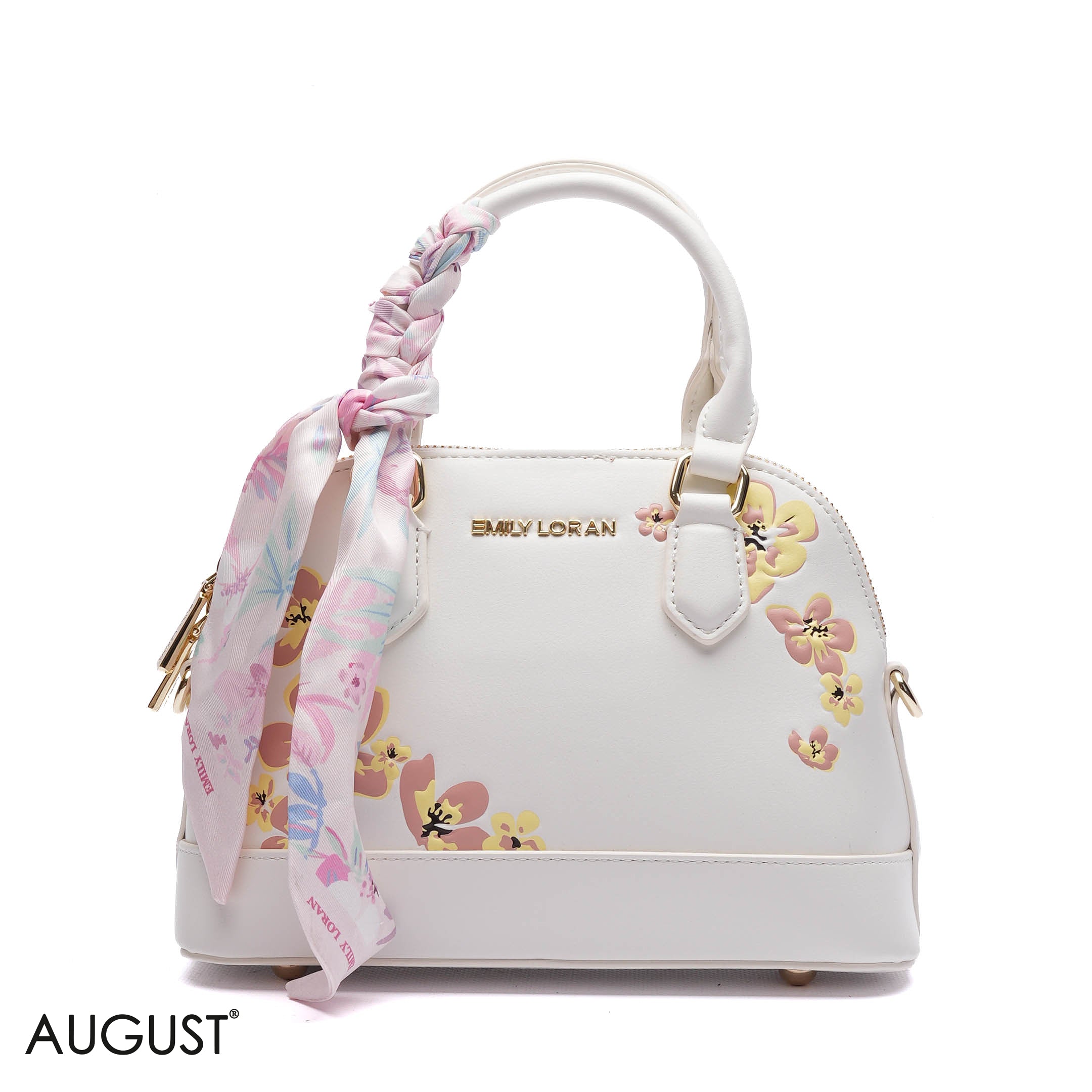 FLORAL DOME HANDBAG WITH SCARF