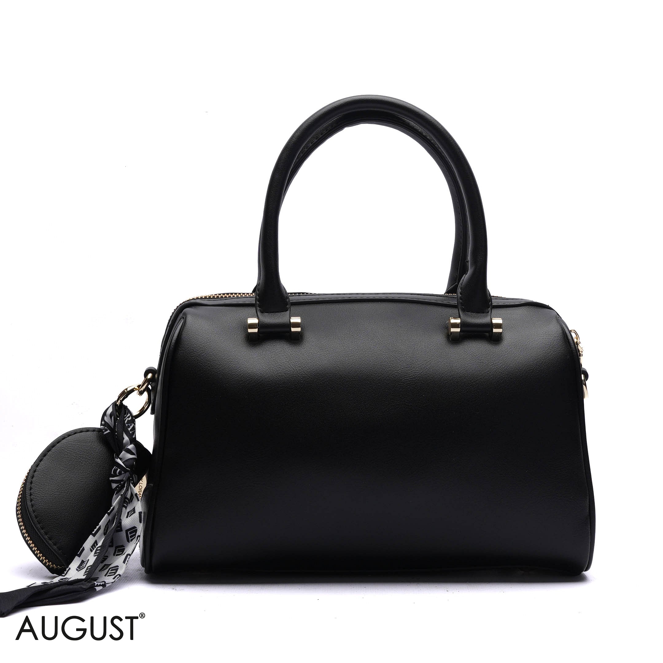 TEXTURED PANELLED BARREL BAG
