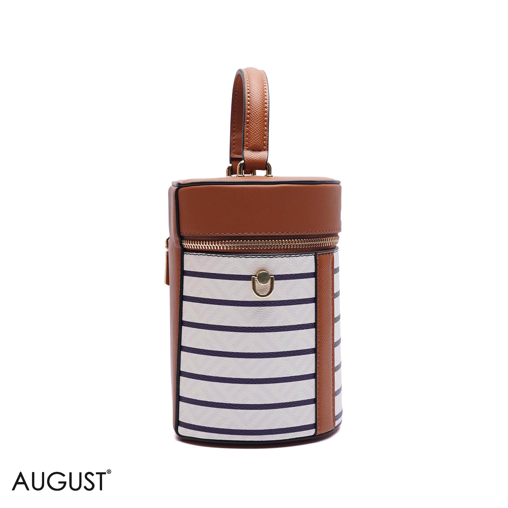 ELEGANT STRUCTURED CYLINDER VANITY BAG