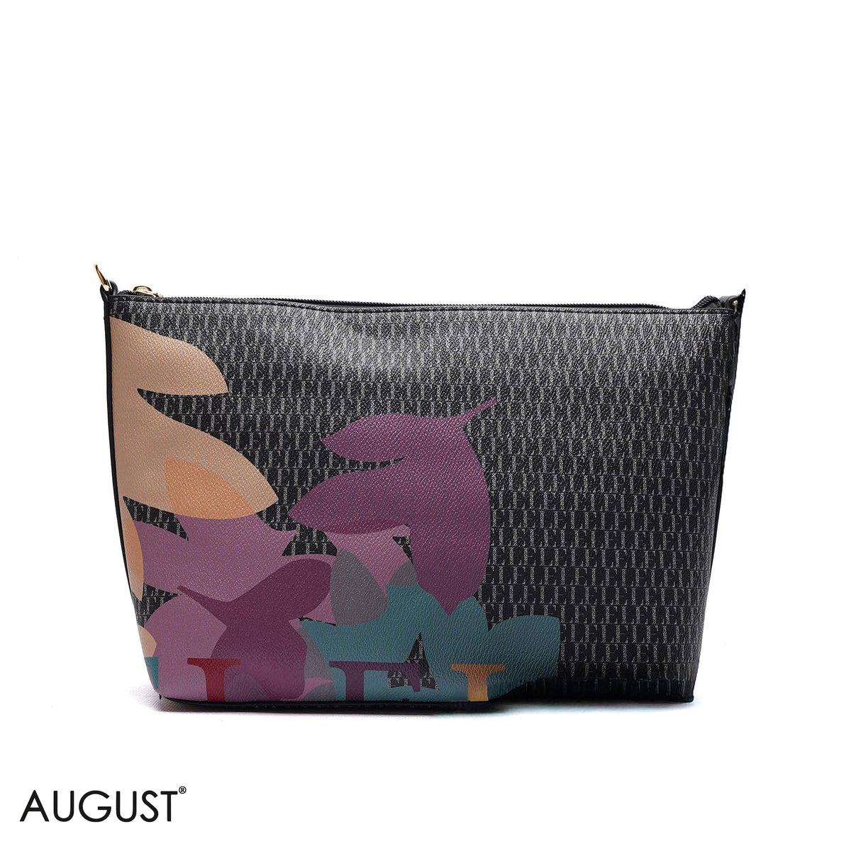 MONOGRAM SHOULDER BAG WITH PRINTED POUCH