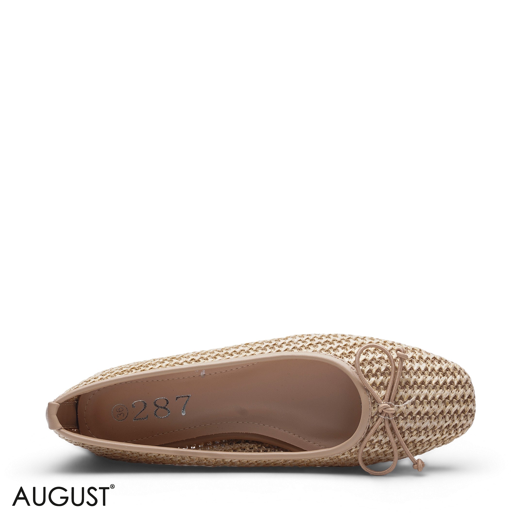 ELEGANT CLASSIC TAN TEXTURED FABRIC CHAIN MULE