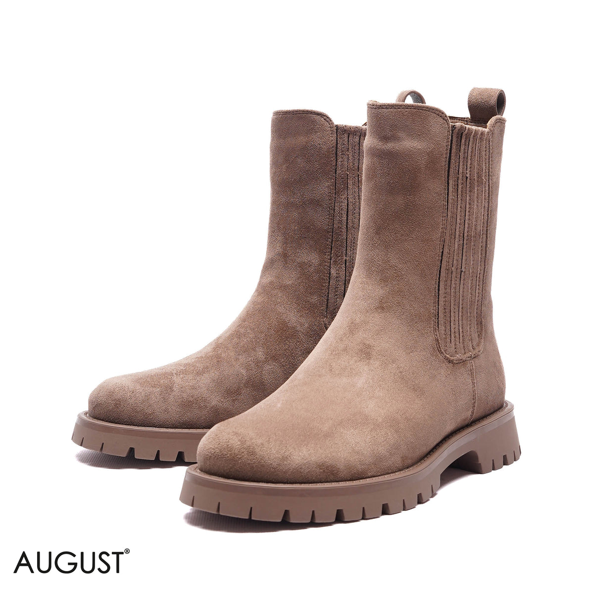 LUG-SOLE SUEDE CHELSEA BOOTS