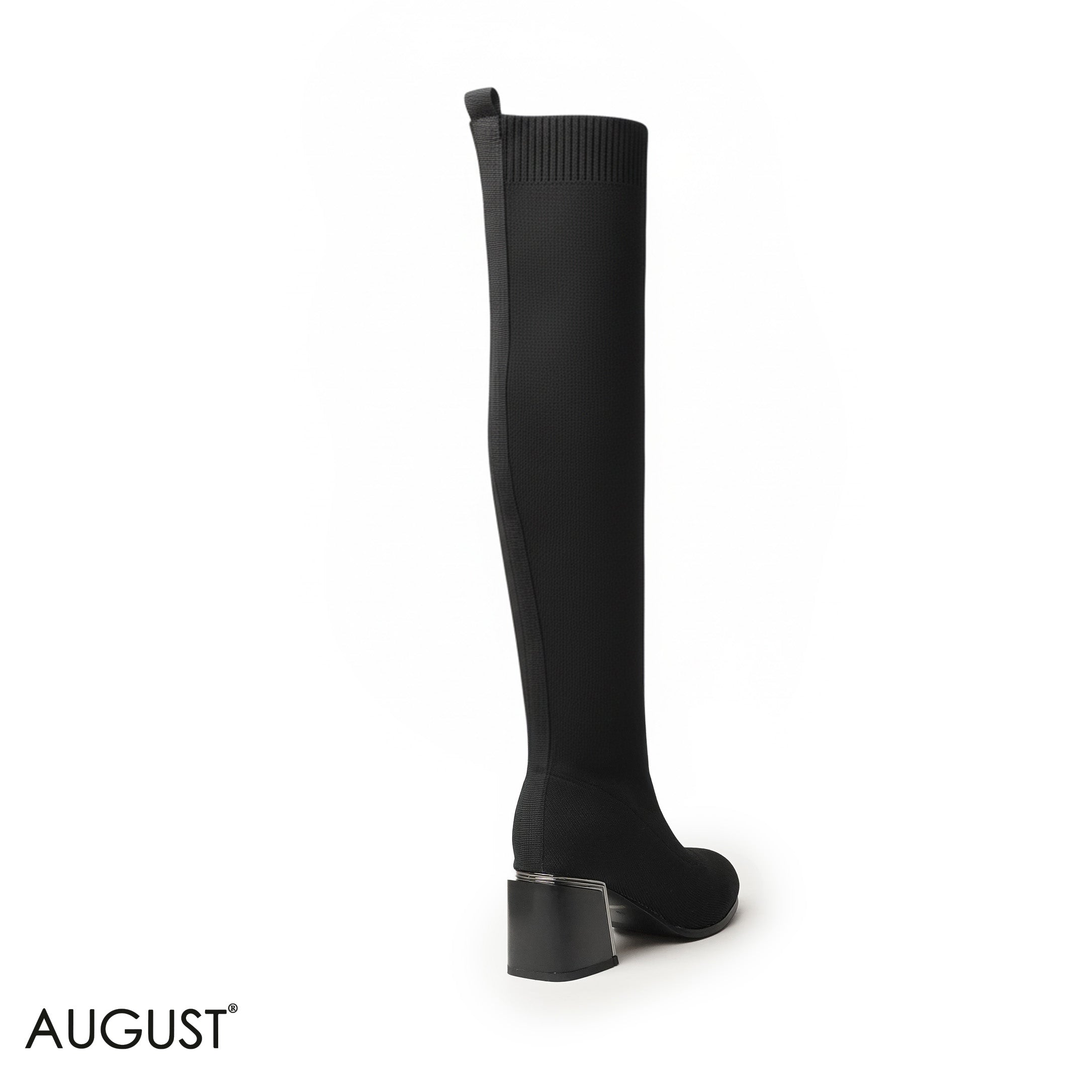 STRETCHY SOCK KNEE-HIGH HEELED BOOT