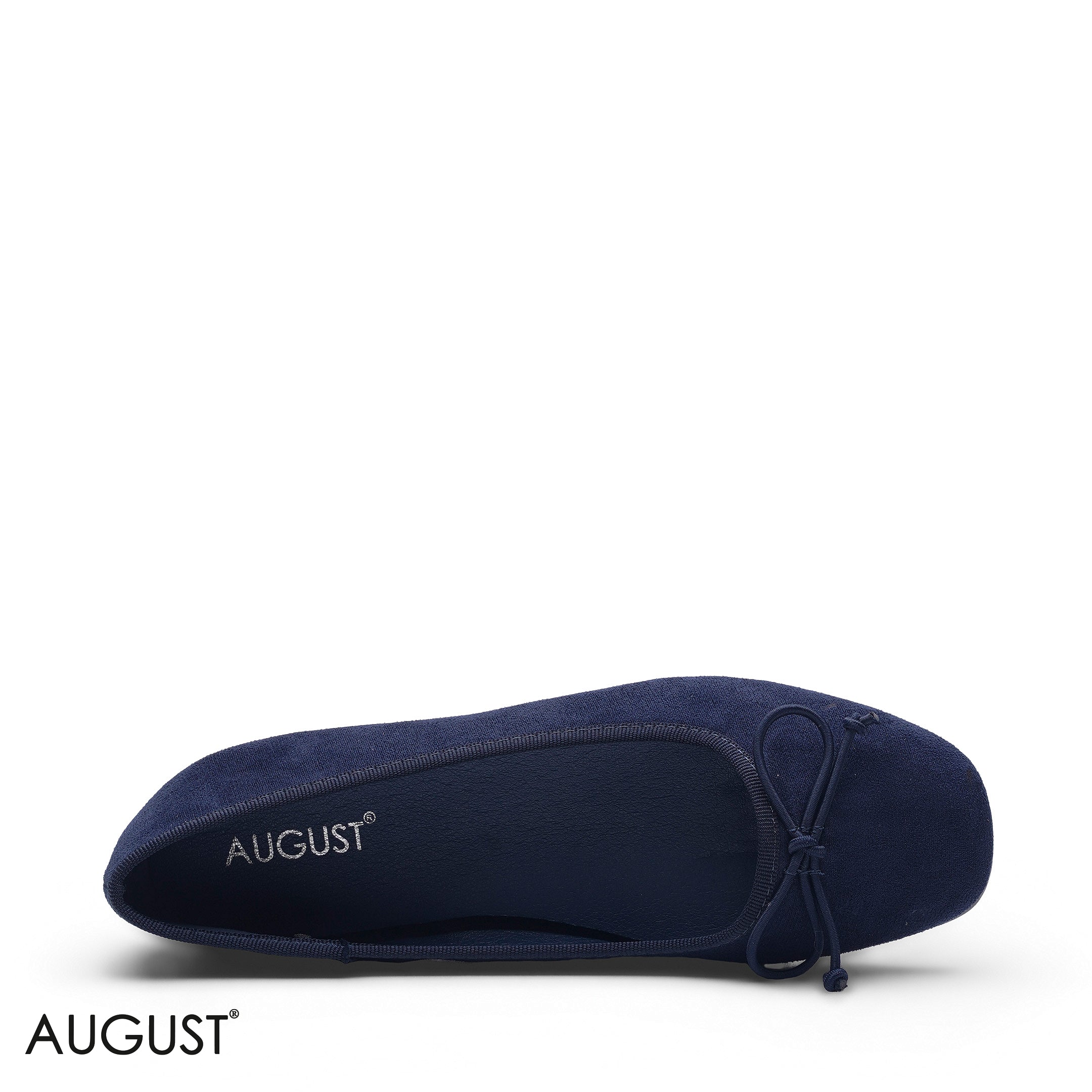 ELEGANT NAVY BLUE SUEDE KNOT FLAT