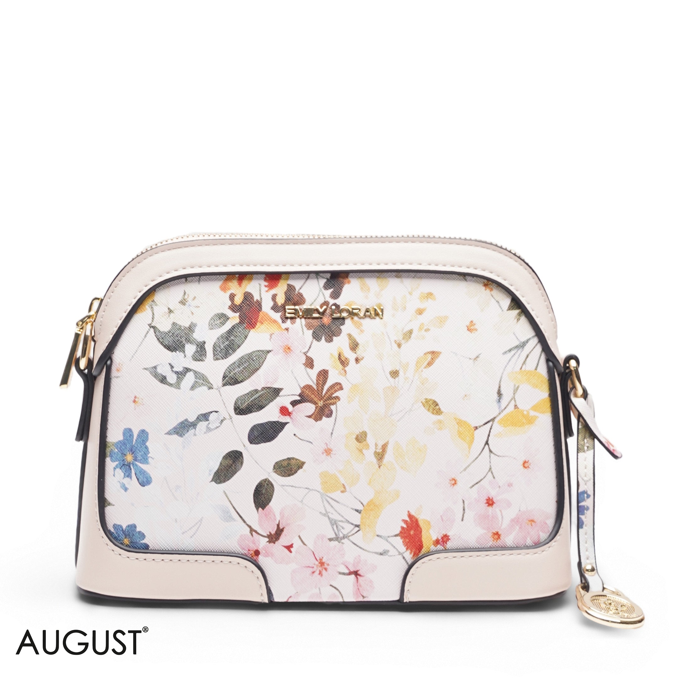 FLORAL WHITE TOP HANDLE BAG