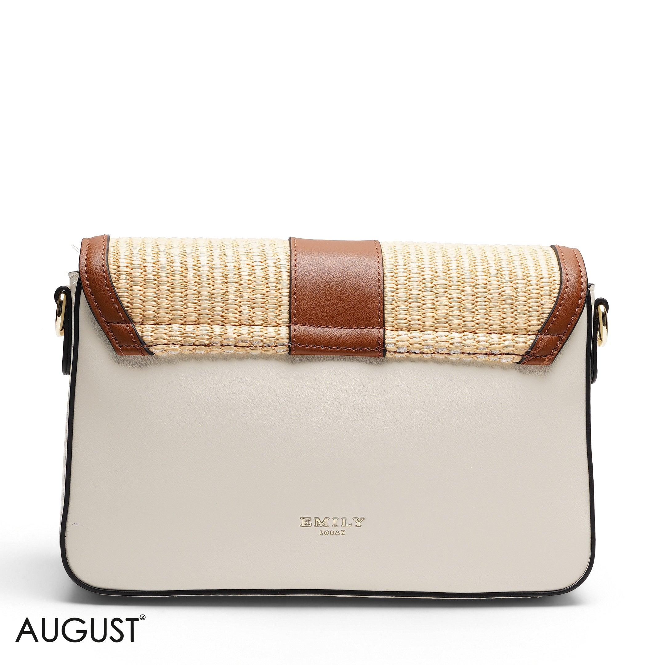 STRAW FLAP CROSSBODY BAG