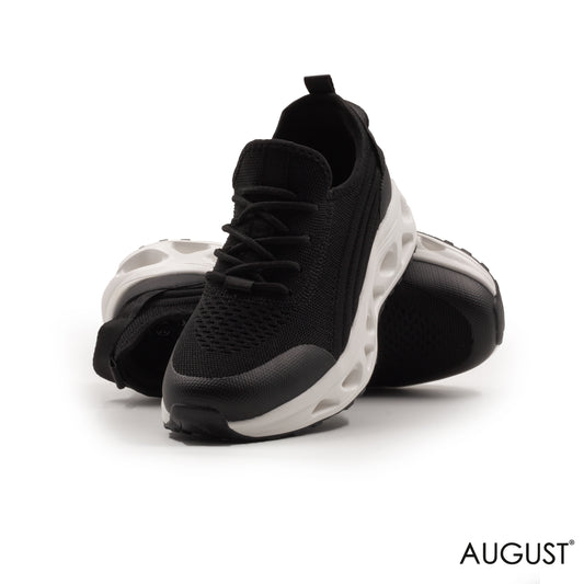 KNIT UPPER SNEAKERS CUSHIONED MIDSOLE, RUBBER OUTSOLE