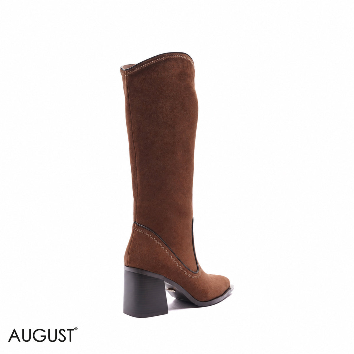 METALLIC-TIP SUEDE COWBOY BOOTS