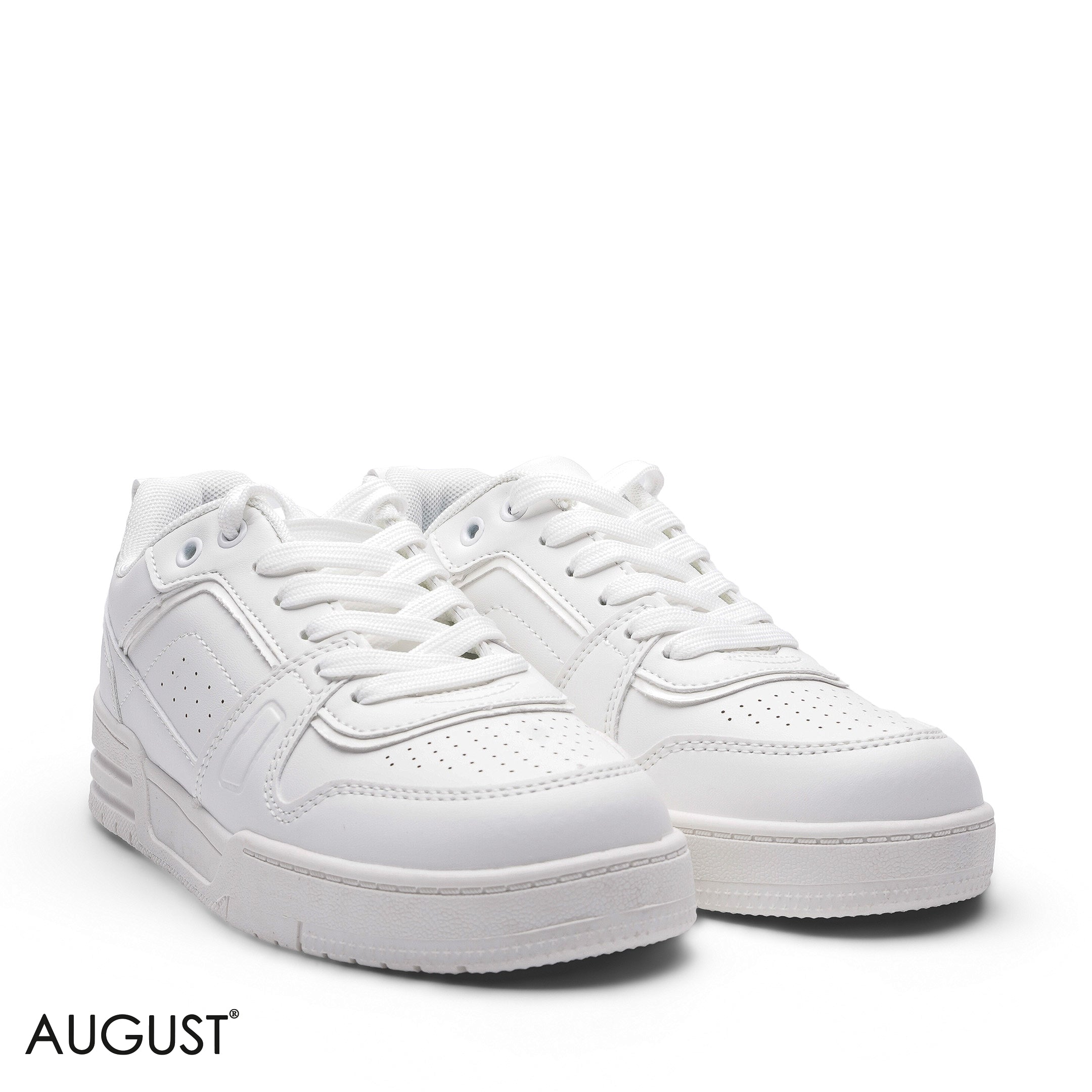 Elegant All-White Chunky Sole Sneaker