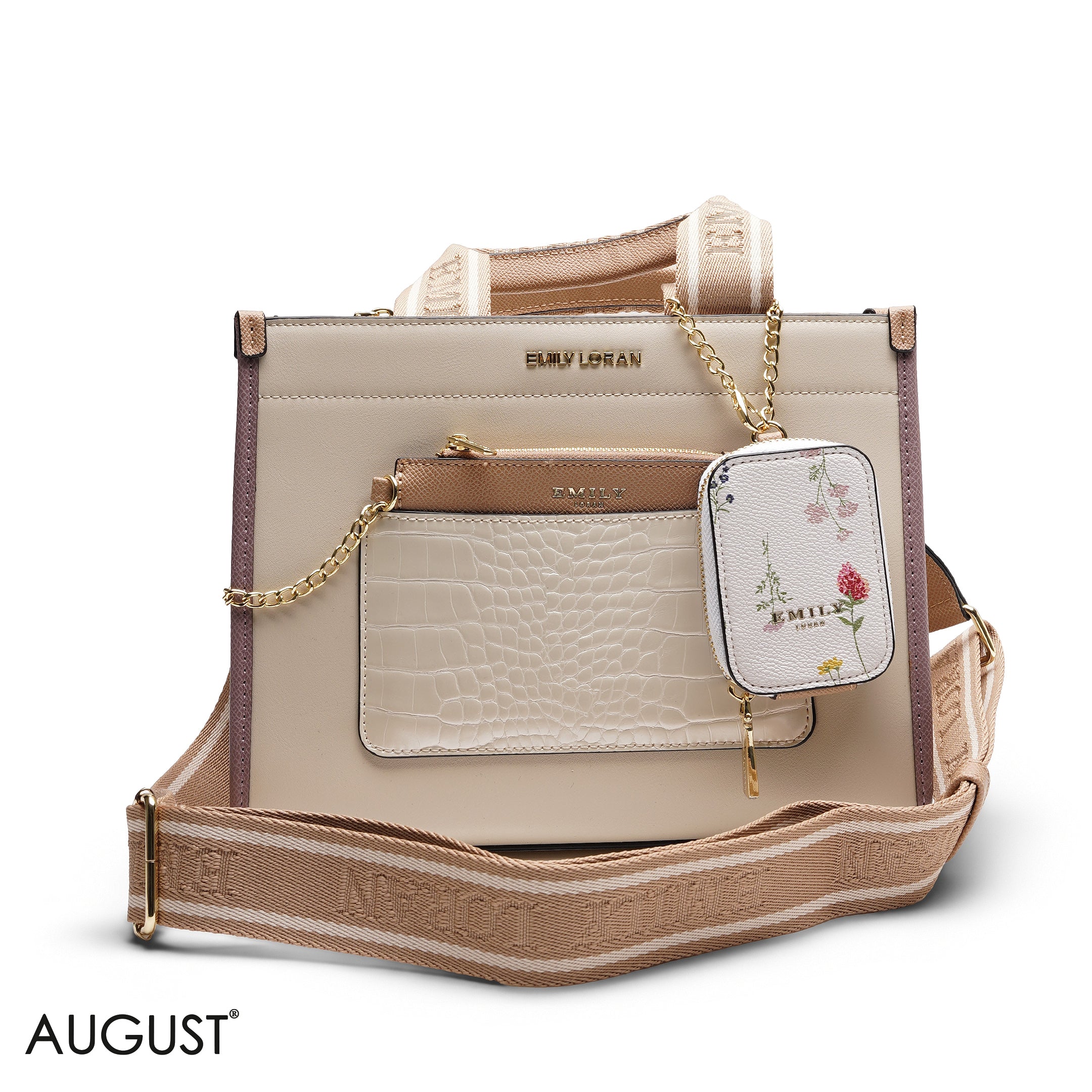 STRUCTURED MULTI-POUCH TOTE BAG SET