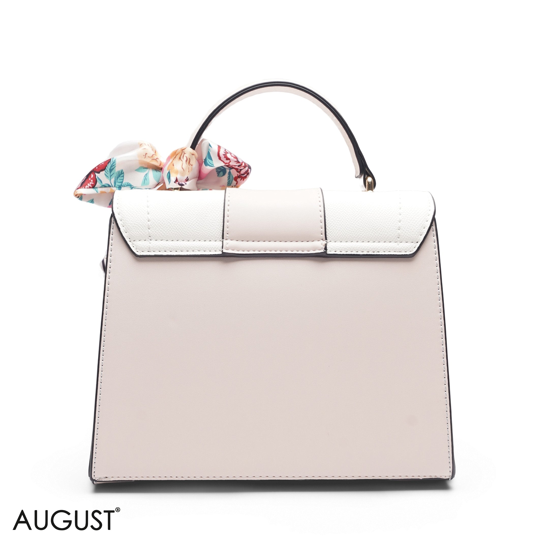 MULTICOLOR PANEL SCARF WHITE TOP