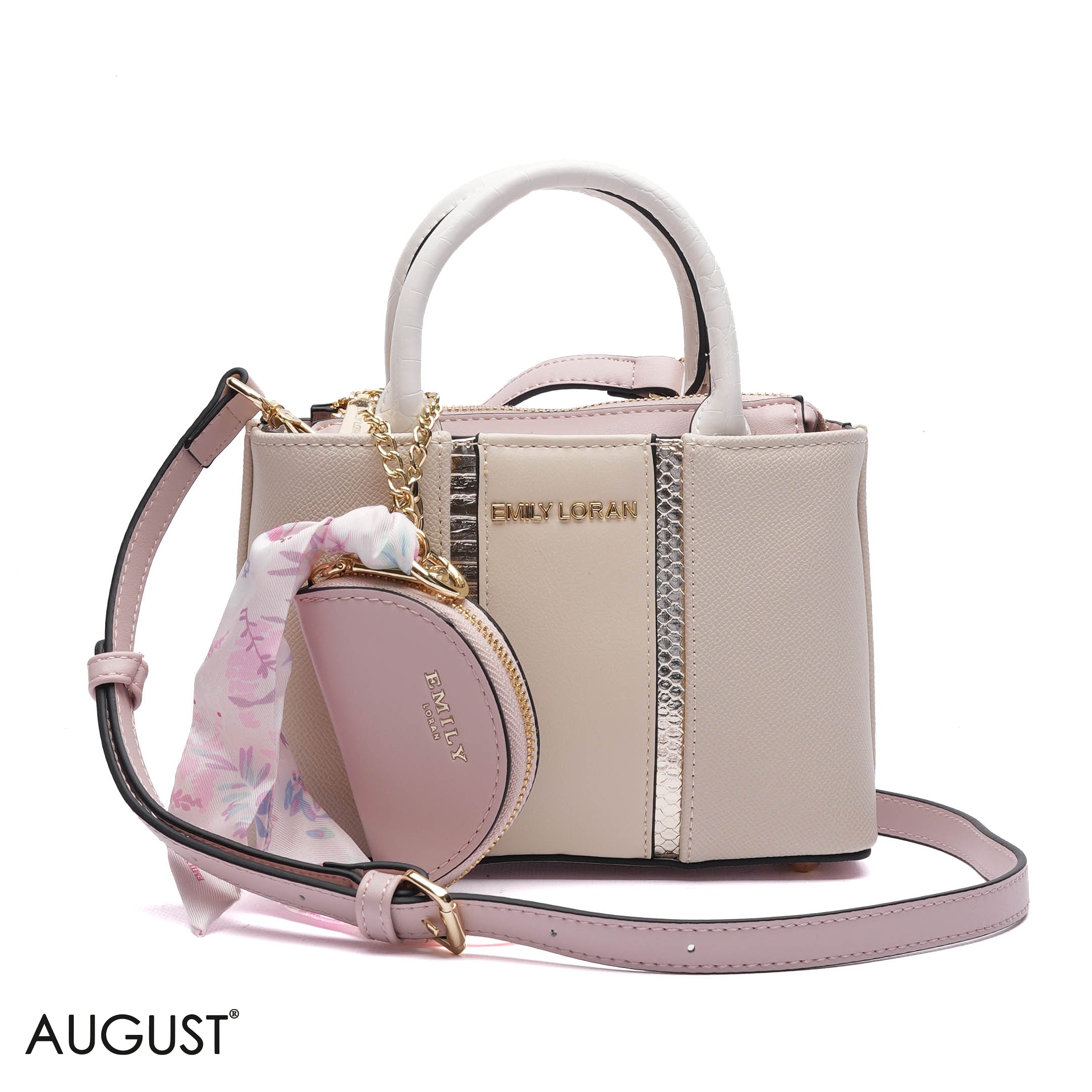 PANELLED HANDBAG WITH COIN POUCH - SMALL