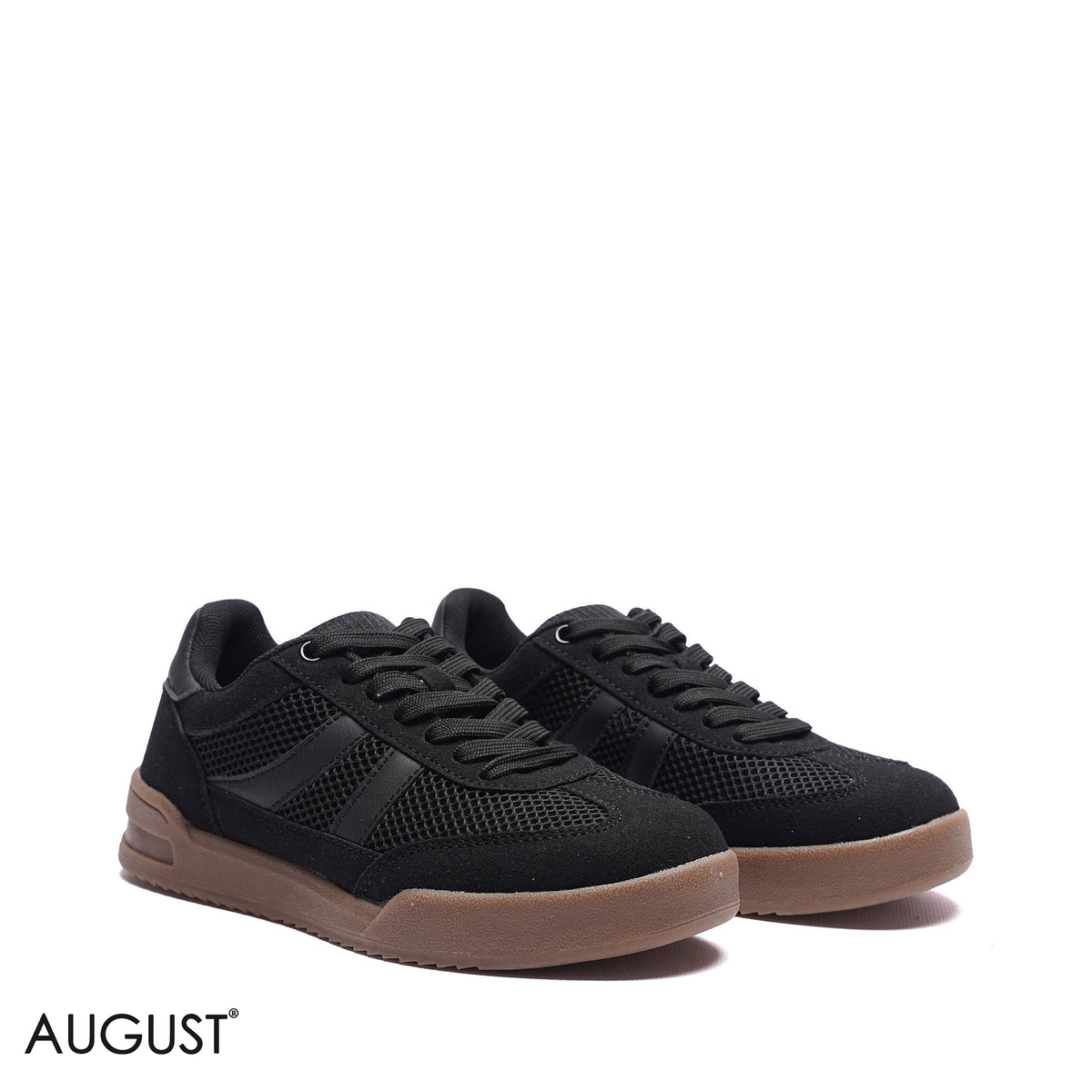 MESH SUEDE LOW-TOP SNEAKERS