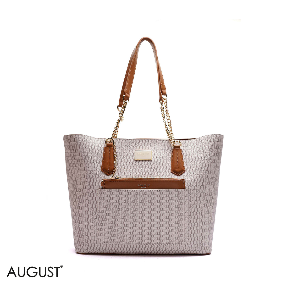 MONOGRAM SHOULDER BAG WITH PRINTED POUCH