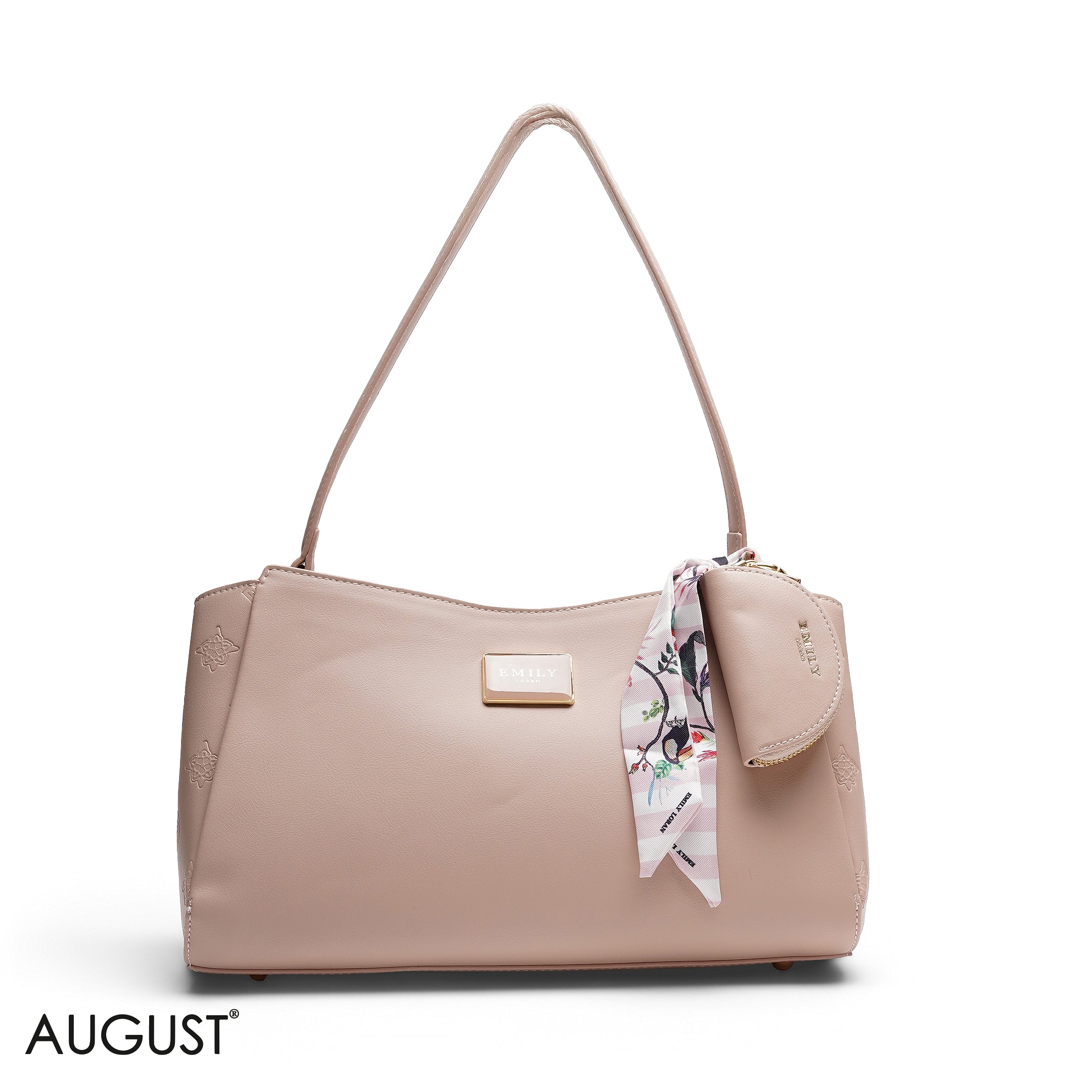 SHOULDER BAG WITH SCARF AND COIN PURSE