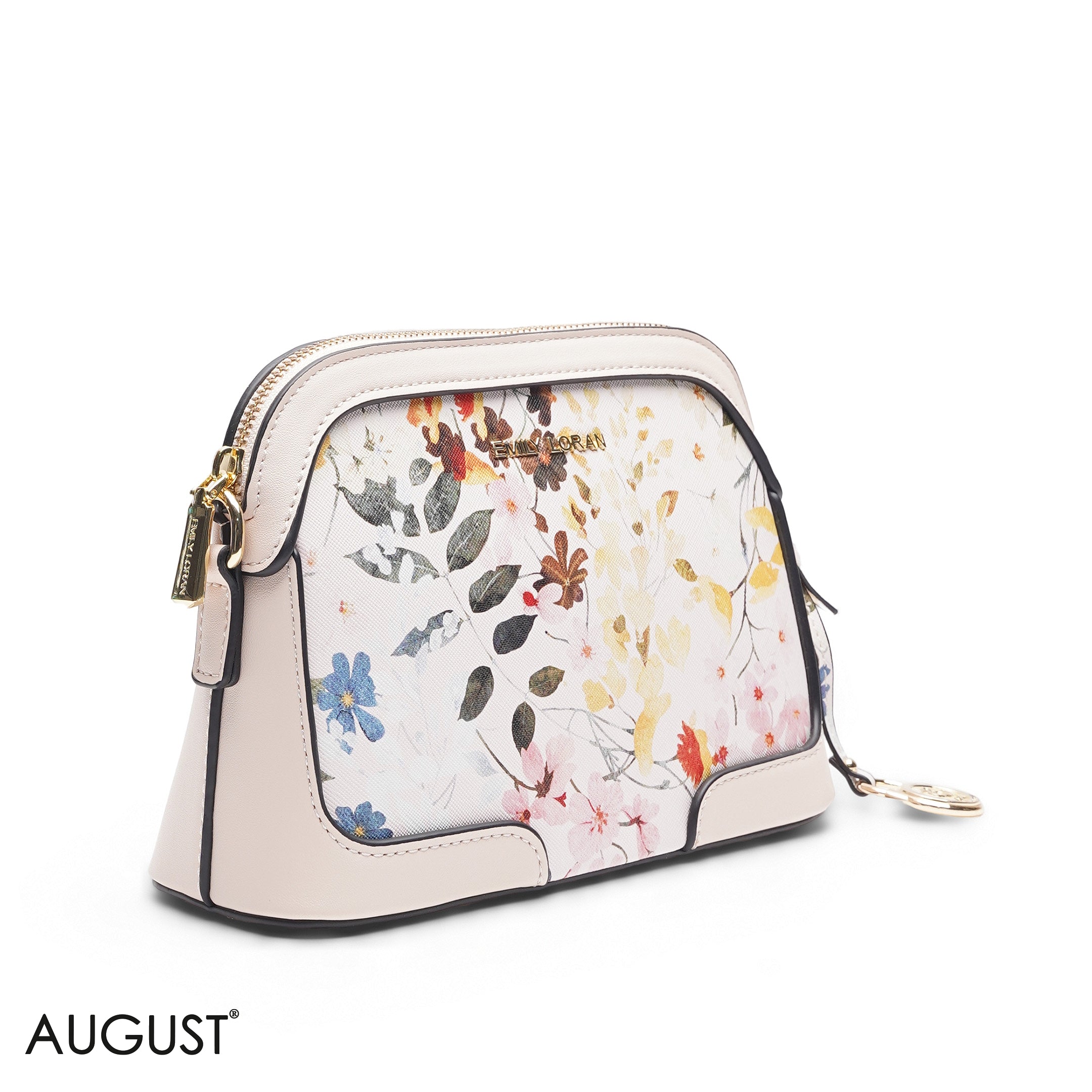 FLORAL WHITE TOP HANDLE BAG