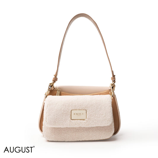 EMILY LORAN SHOULDERS BAG LEATHER AND FUR THREE-PIECES SET