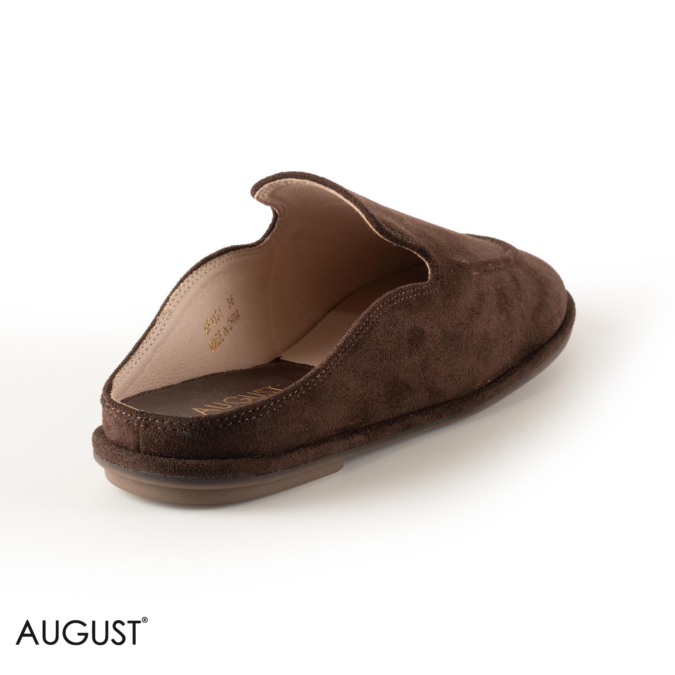 BROWN SUEDE LEATHER WITH THIN SLIPPERS