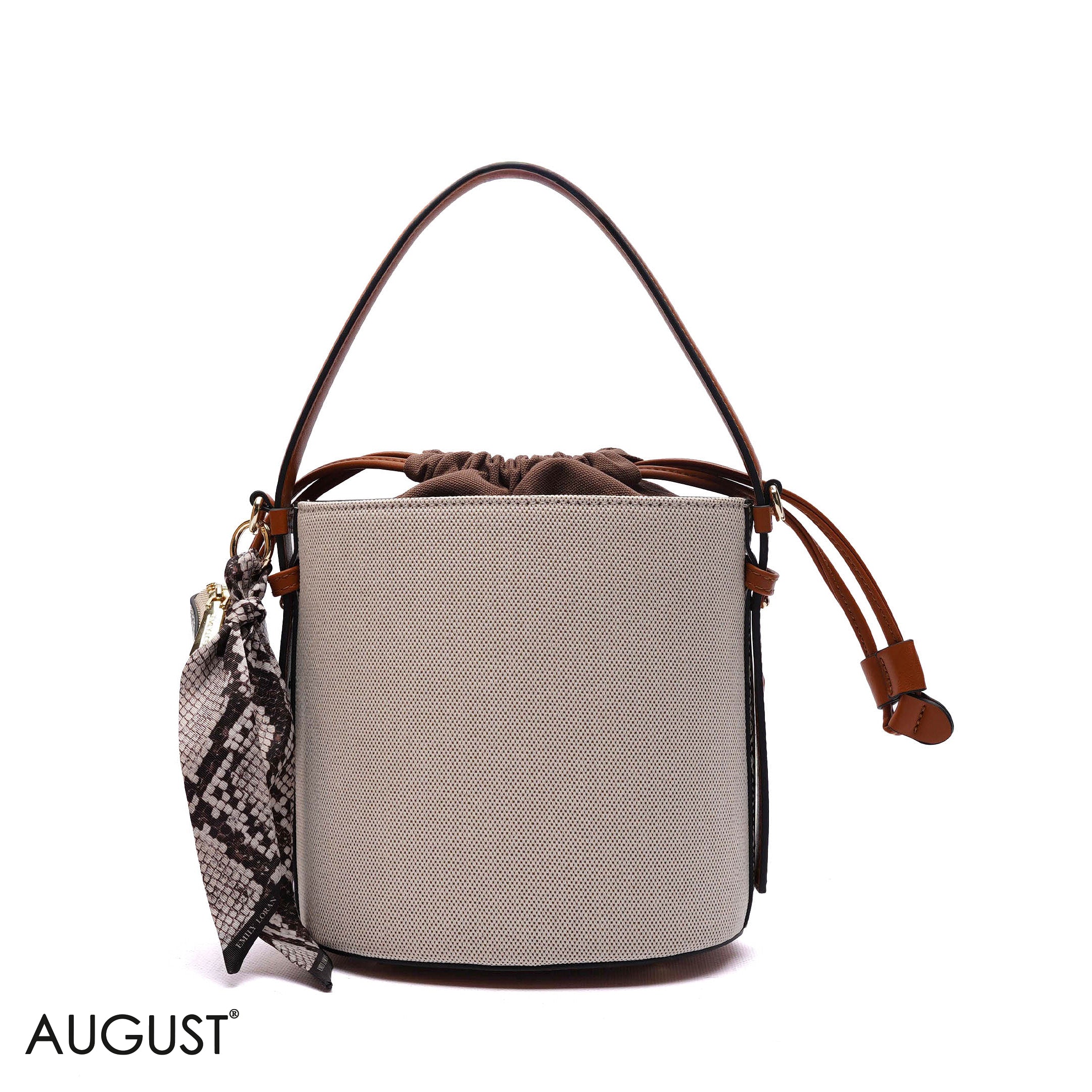 ELEGANT DRAWSTRING BUCKET BAG
