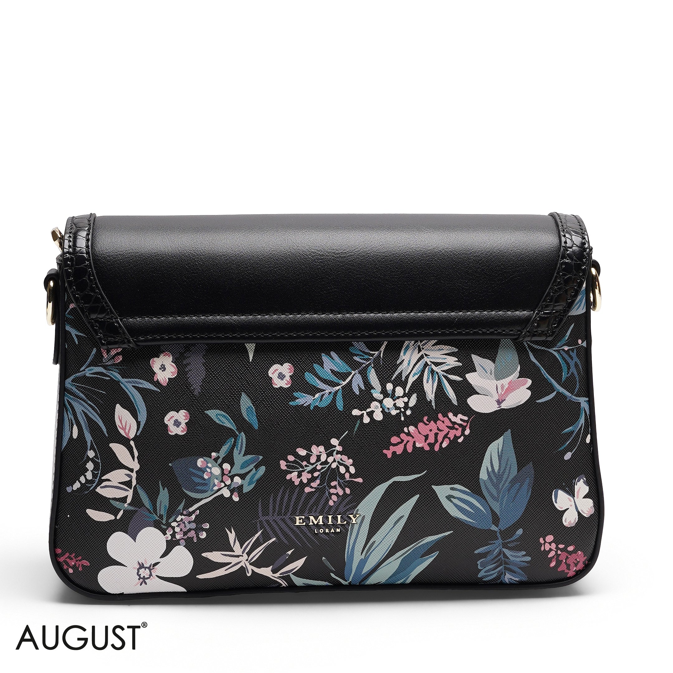 FLORAL FLAP CROSSBODY BAG