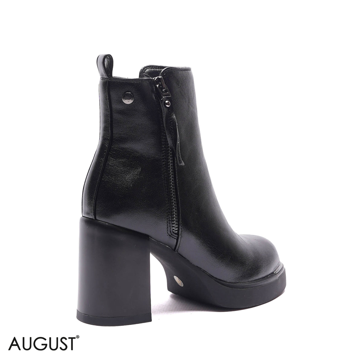 PLATFORM BLOCK HEEL ANKLE BOOTS