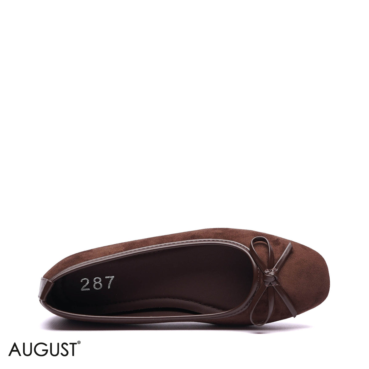 BOW DETAIL SUEDE BALLET FLATS