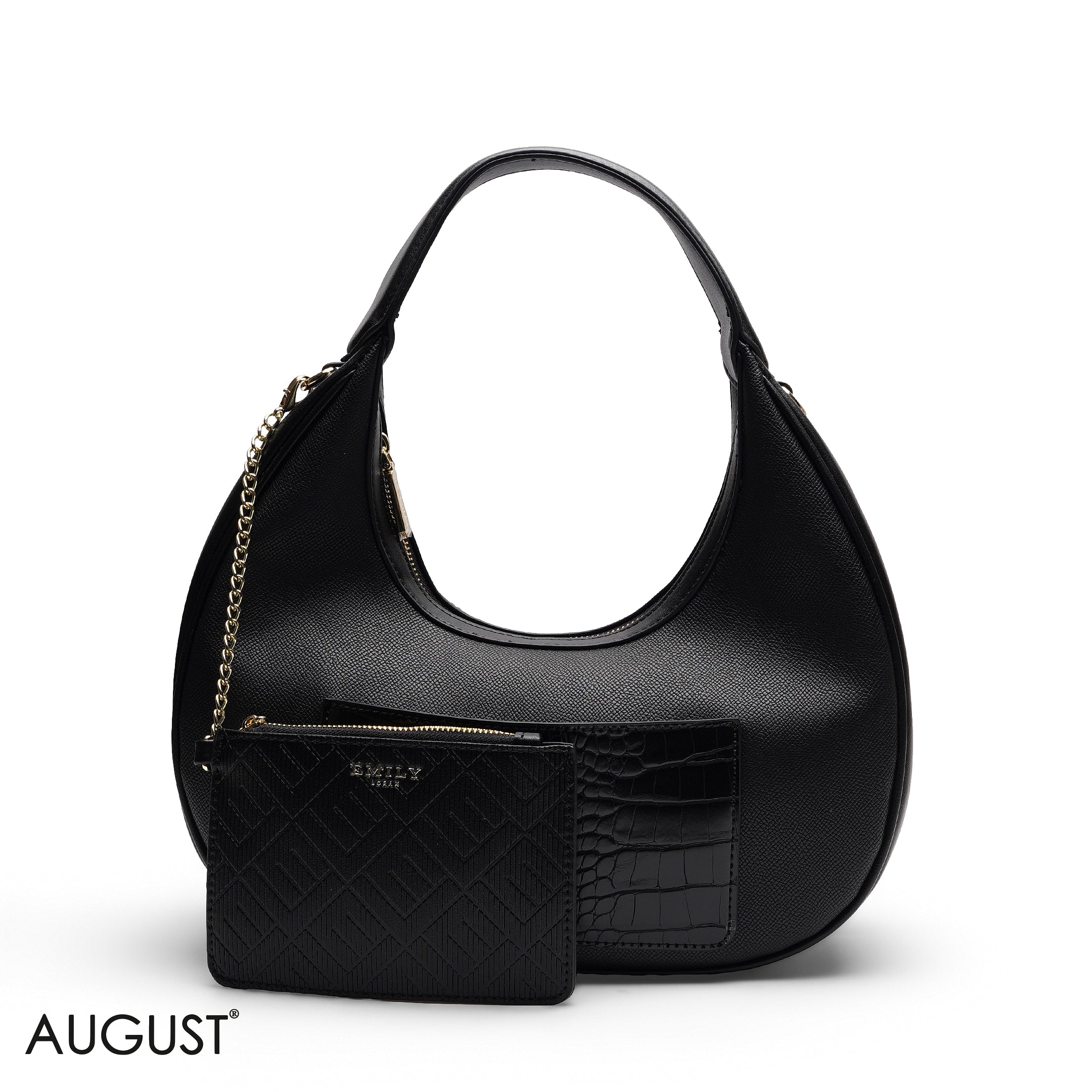 HOBO BAG WITH POUCH AND WEBBING STRAP