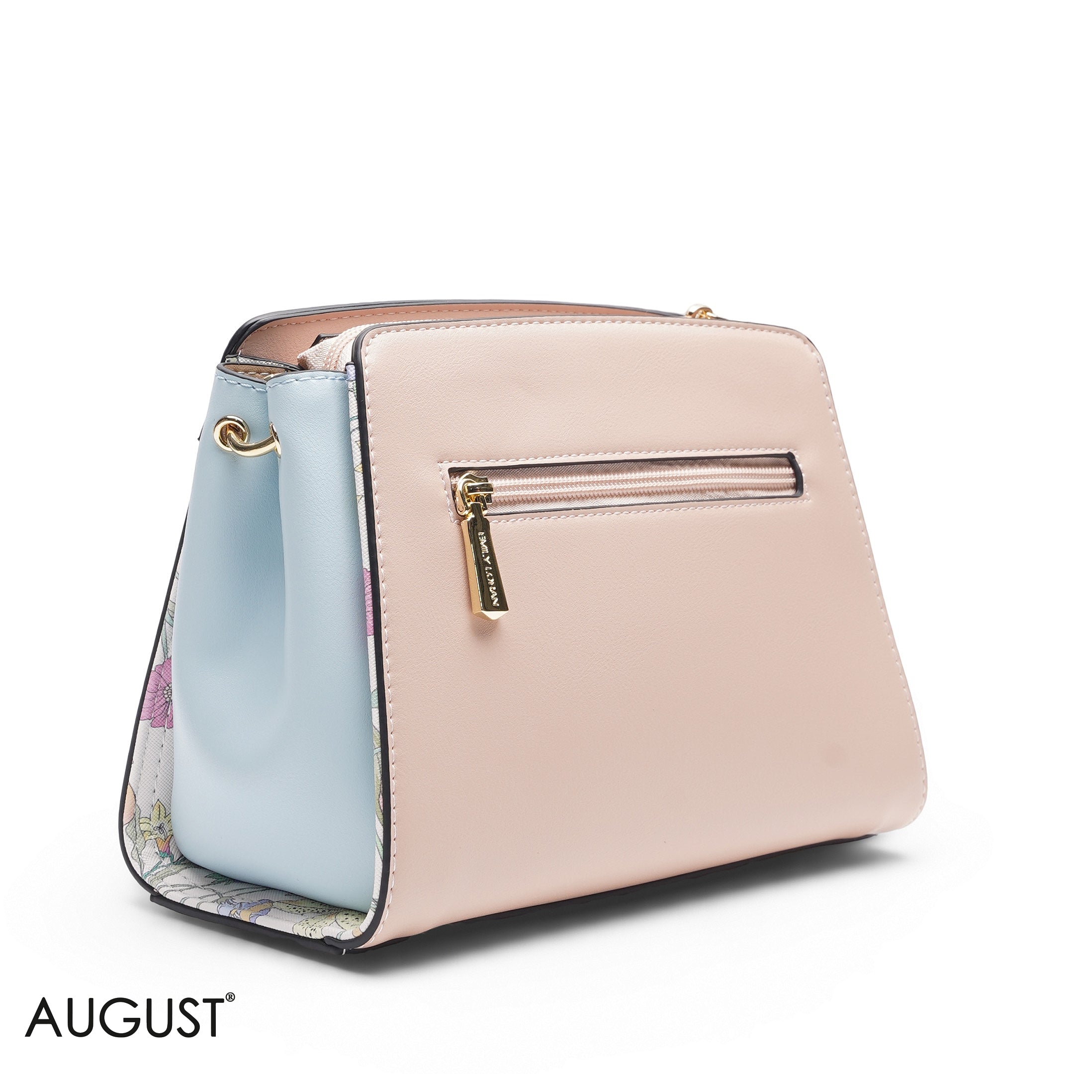 STRAW MULTICOLOR FLORAL BAG - SMALL